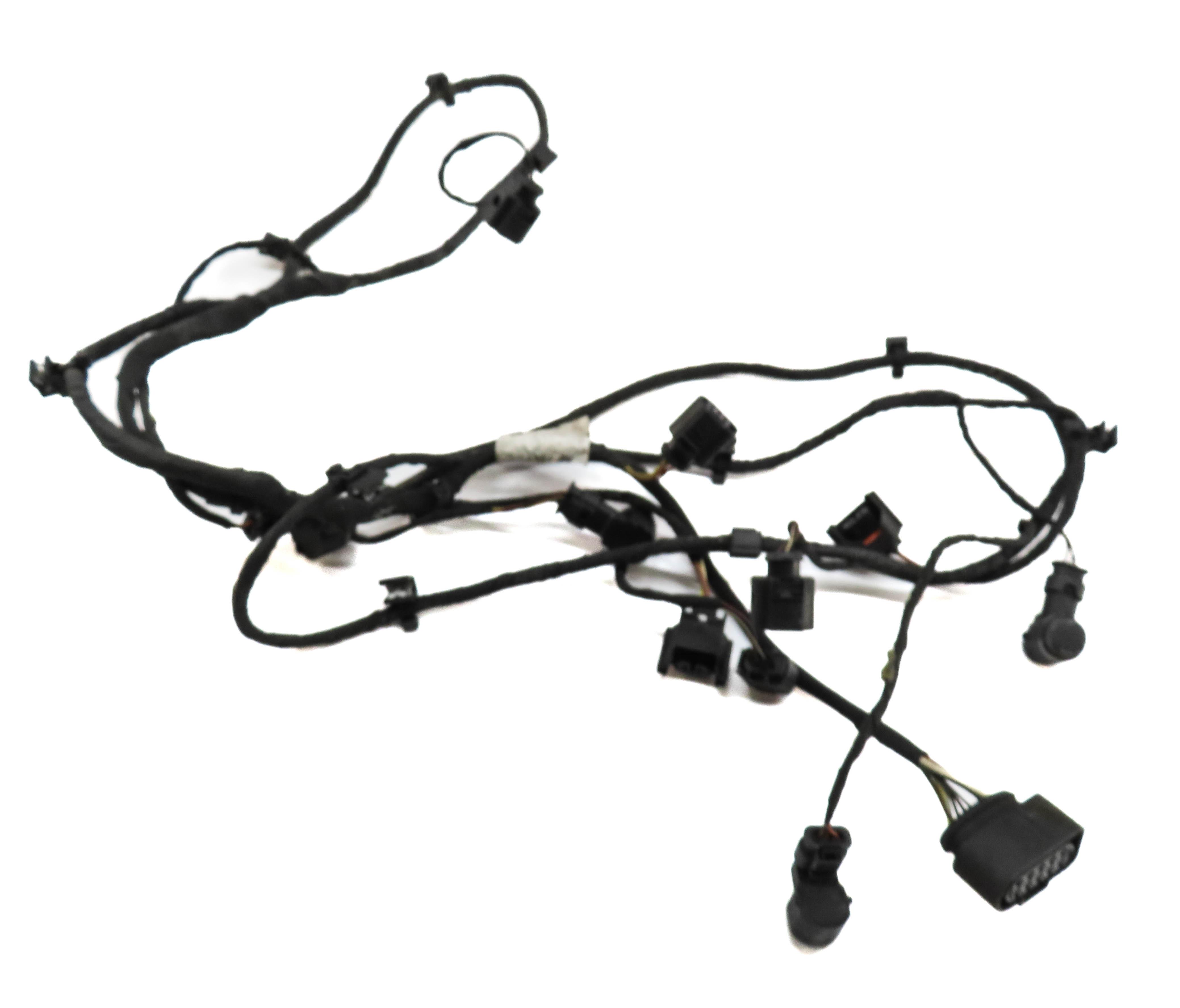 2010 AUDI Q7 (4L) FRONT PDC PARK DISTANCE SENSOR SET w/ HARNESS (LAVA GRAY) — exact item pictured