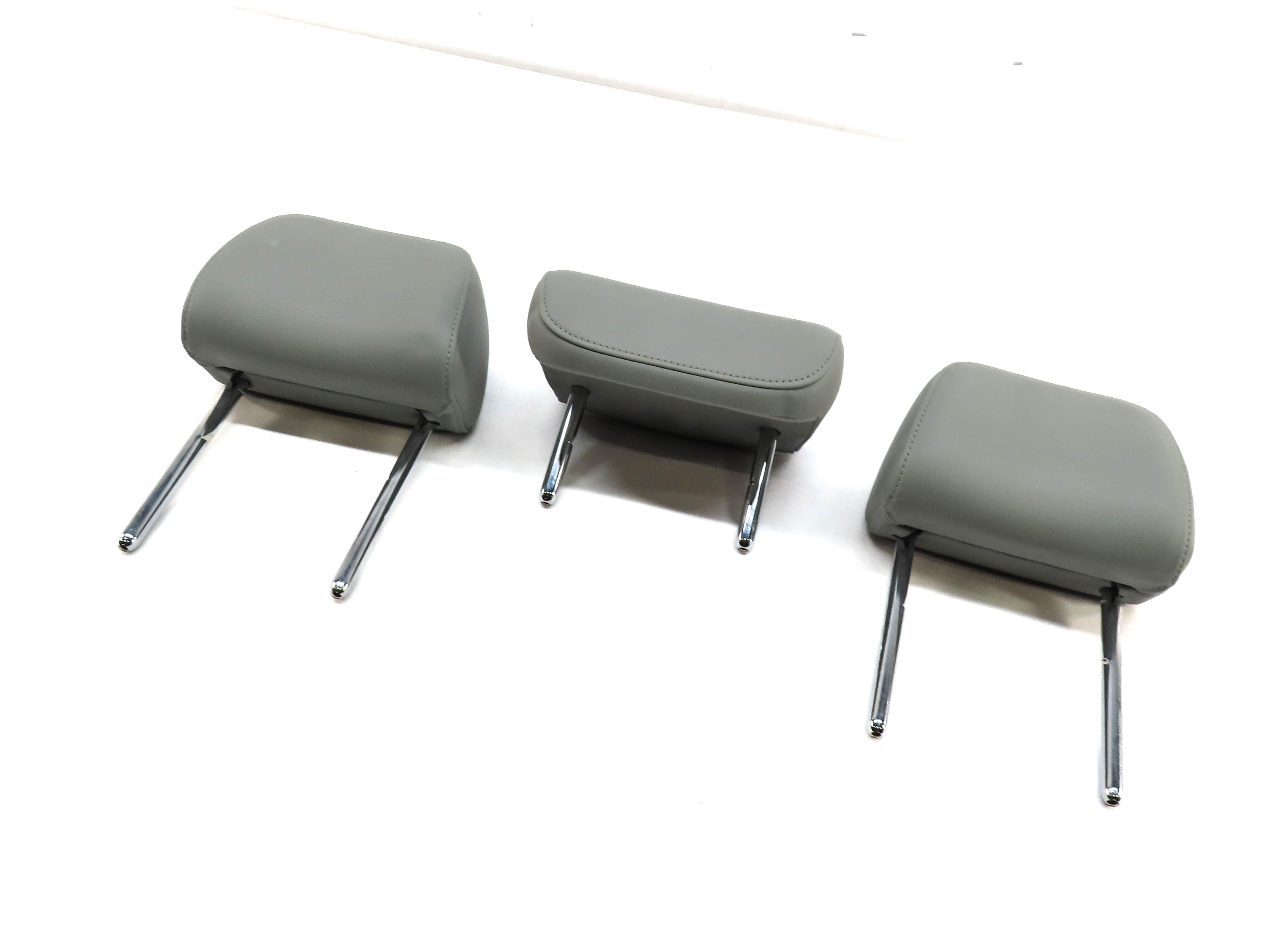 2012 AUDI A6 (C7) REAR SEAT LEFT CENTER RIGHT HEADREST HEAD REST SET-3 (GRAY) — exact item pictured