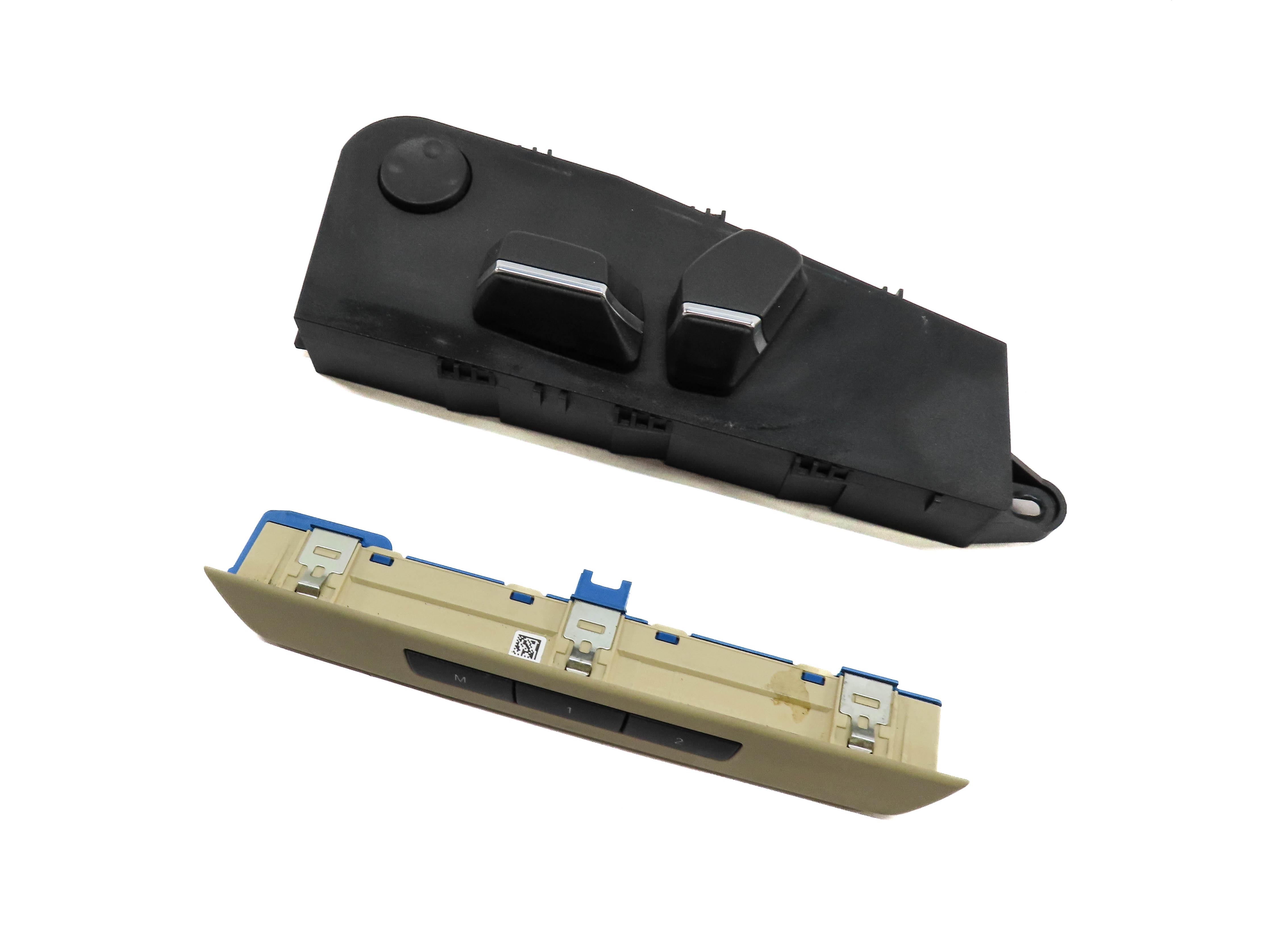2011 BMW 535i (F10) FRONT LEFT DRIVER SEAT ADJUSTMENT SWITCH SET (BEIGE MEMORY) — exact item pictured