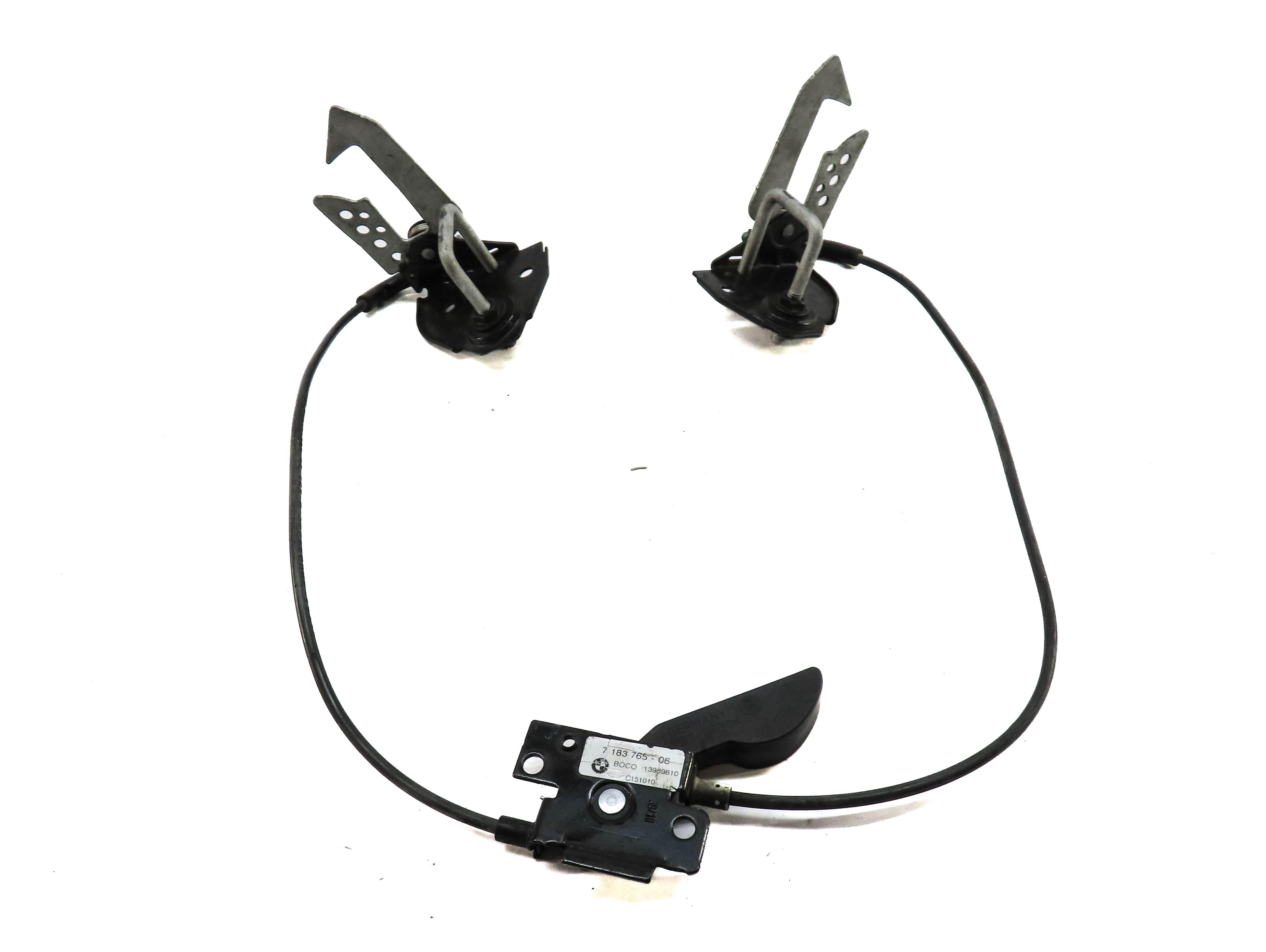 2011 BMW 535i (F10) FRONT LEFT & RIGHT UPPER HOOD SAFETY LATCH SET w/ RELEASE — exact item pictured