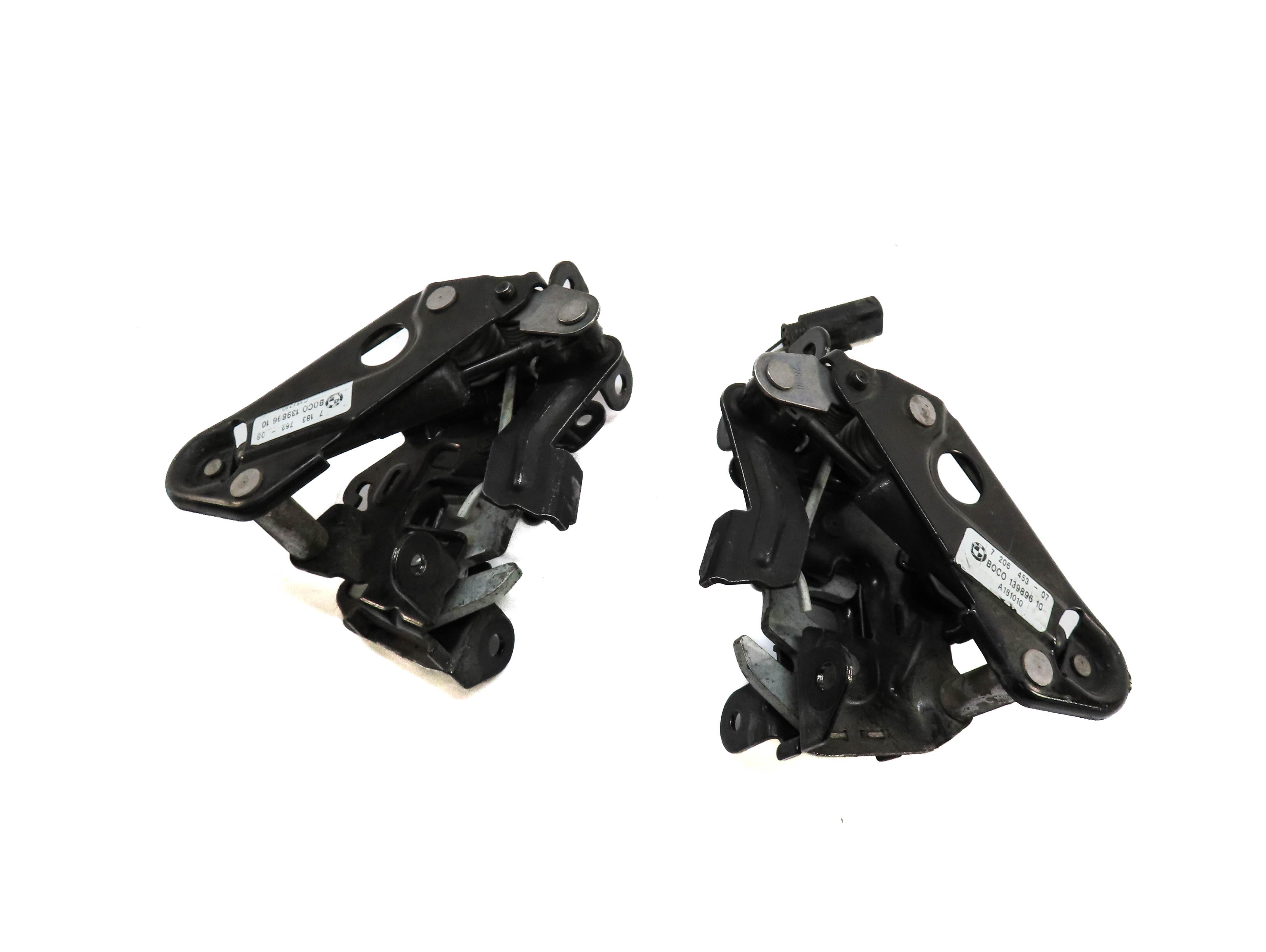 2011 BMW 535i (F10) FRONT LEFT & RIGHT LOWER HOOD LOCK LATCH SET-2 — exact item pictured