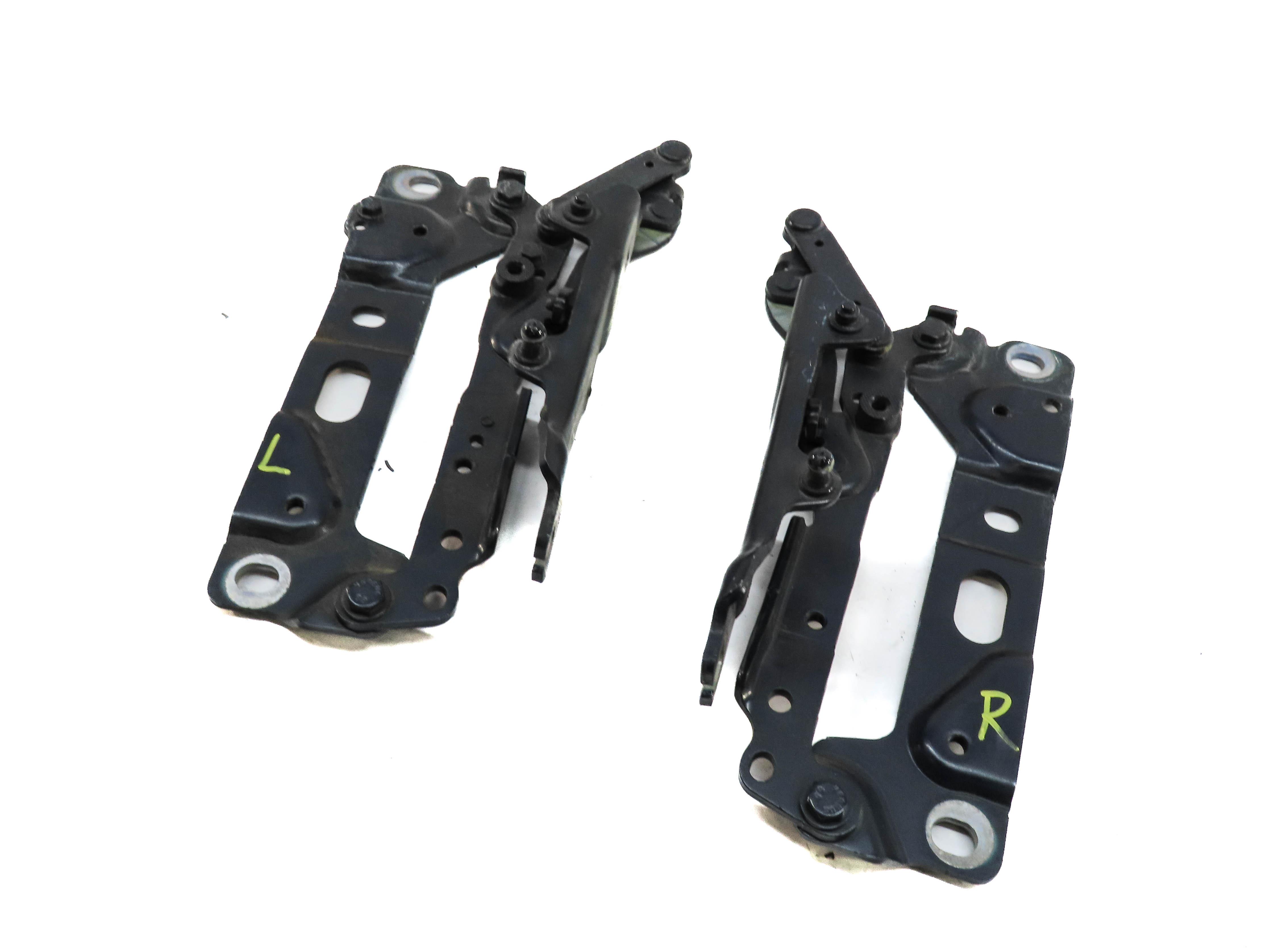 2011 BMW 528i 535i 550i (F10) LEFT & RIGHT FRONT HOOD HINGE SET (IMPERIAL BLUE) — exact item pictured