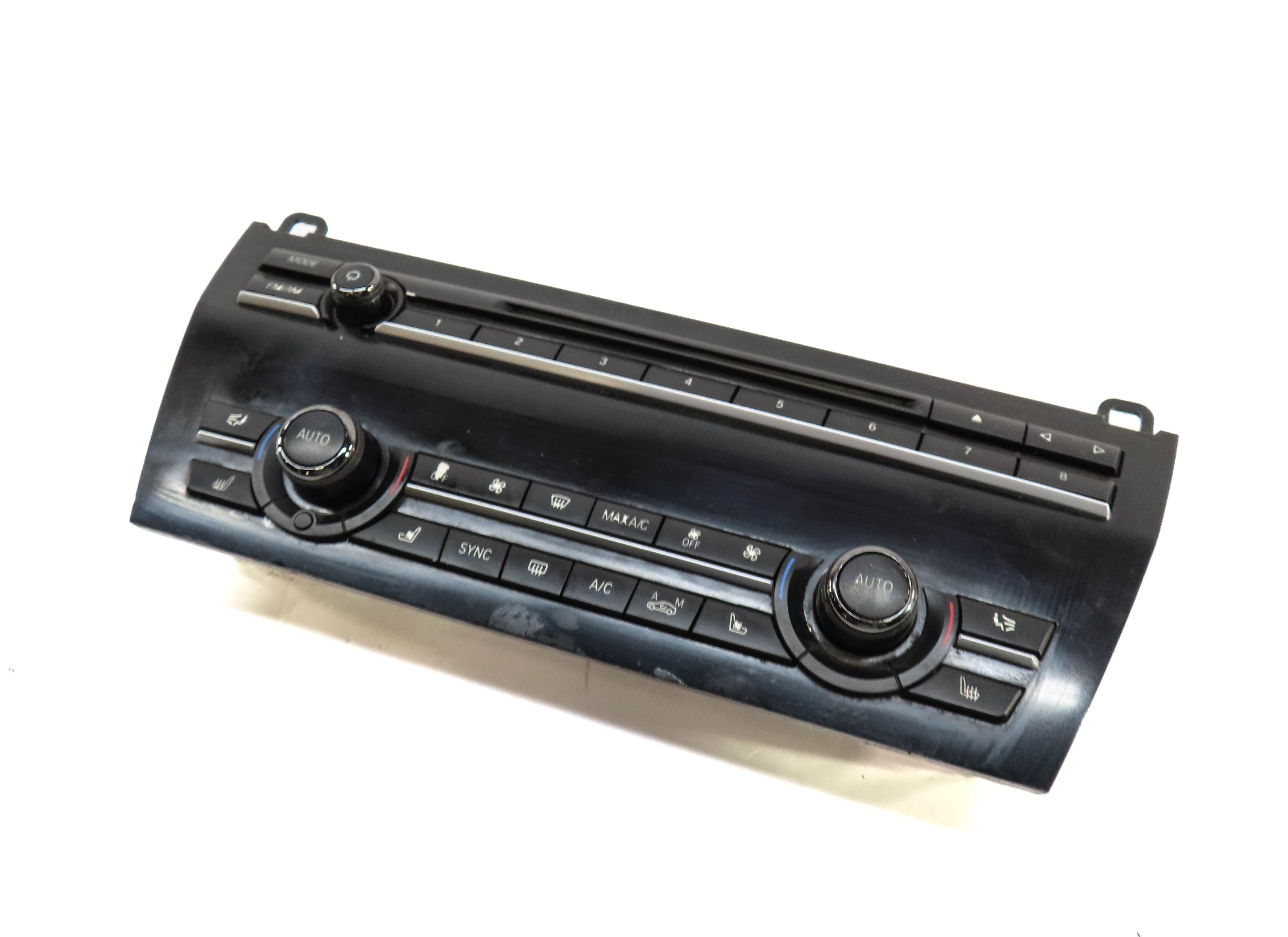 2011-2015 BMW 740i 750i 760i (F01) FRONT A/C HEATER CLIMATE RADIO CONTROL PANEL — exact item pictured