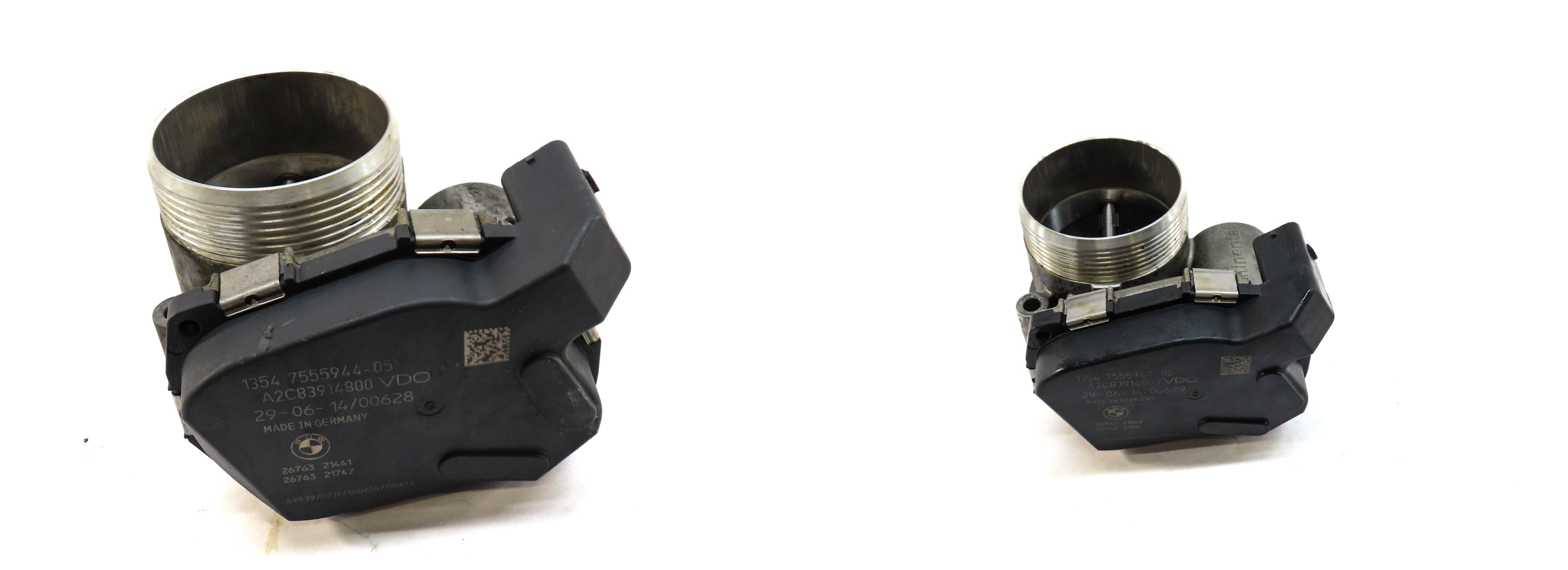 08-18 BMW 5 7 X5 X6 X5M X6M (F01 F10 F12 F15 F16) 4.4L N63 S63 THROTTLE BODY SET — exact item pictured