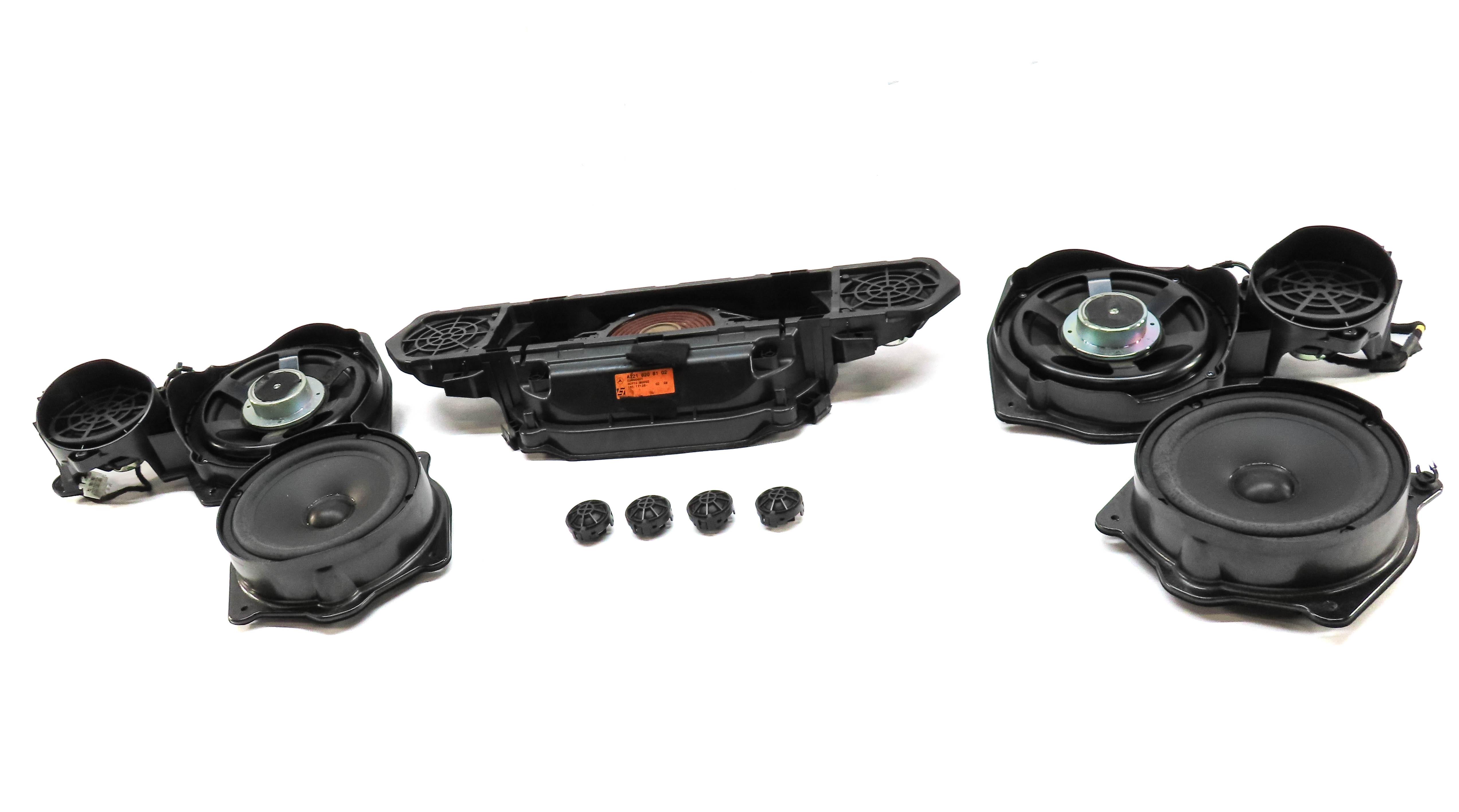 2011 MERCEDES S63 (W221) FRONT REAR LEFT RIGHT DOOR DASH LOGIC 7 SPEAKER SET 11 — exact item pictured