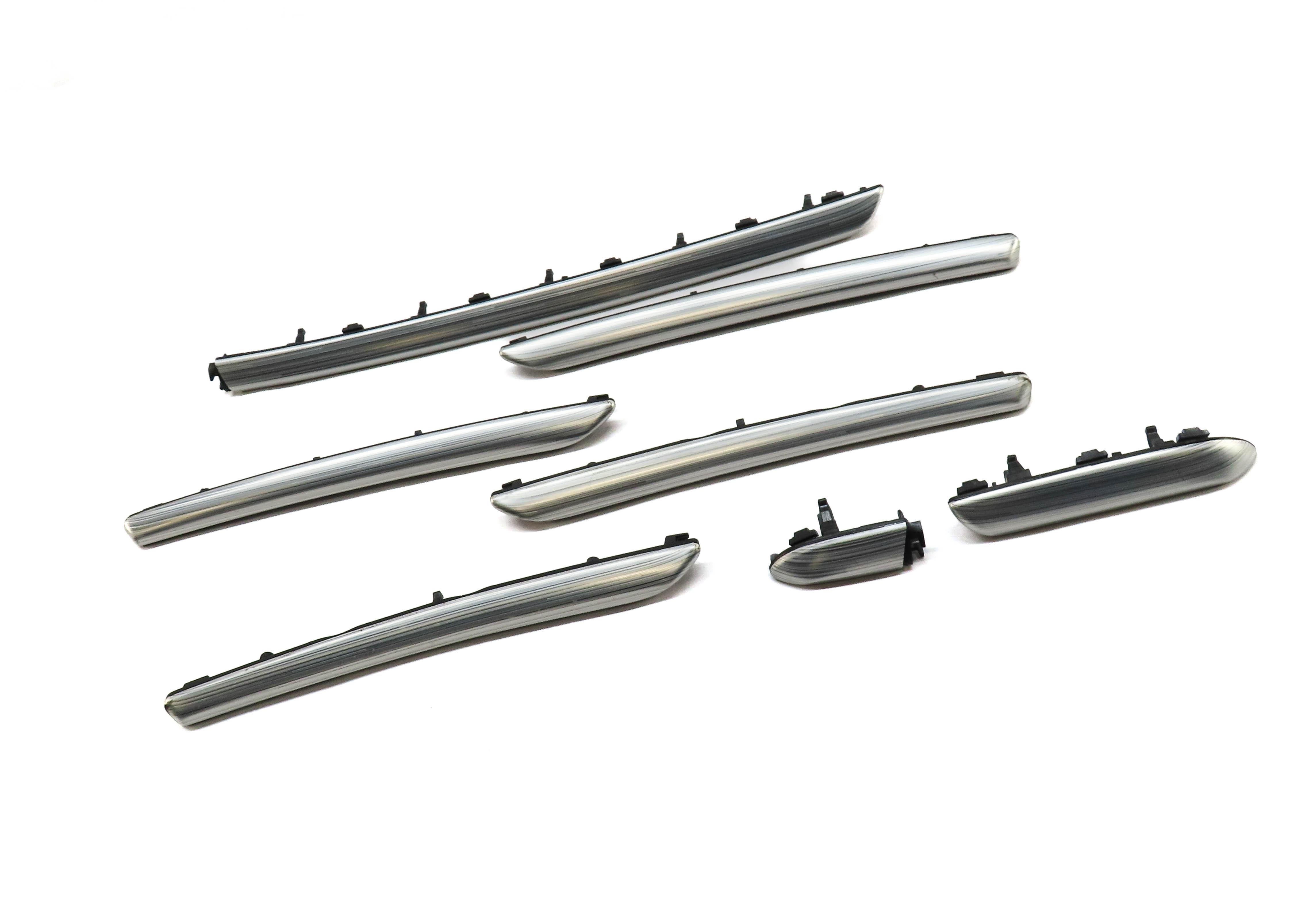 2015 AUDI A3 (8V) FRONT LEFT REAR RIGHT INTERIOR TRIM SET (ALUMINUM MISTRAL) — exact item pictured