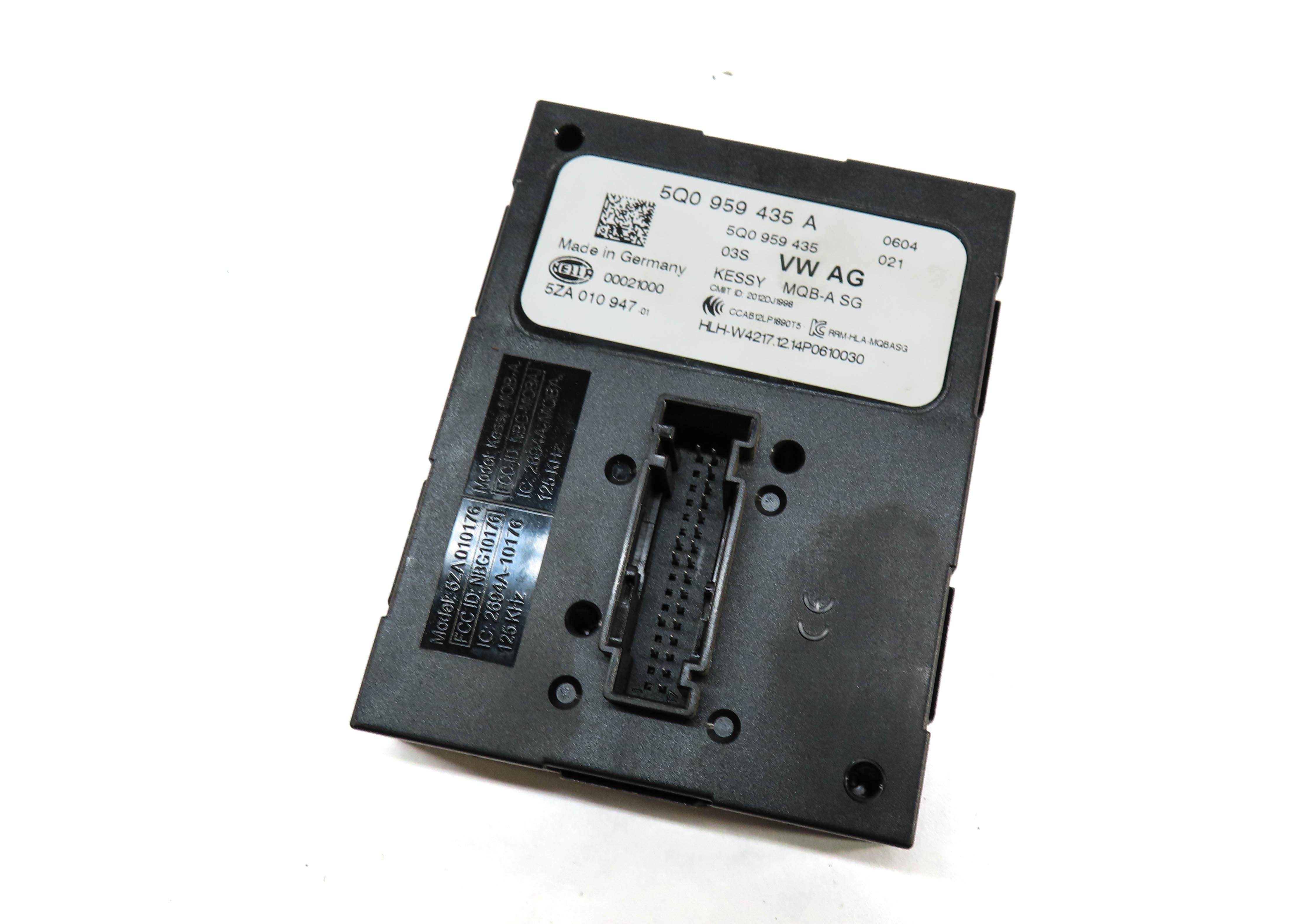 2015 AUDI A3 (8V) KEYLESS IGNITION KESSY CONTROL MODULE (5Q0959435A) — exact item pictured
