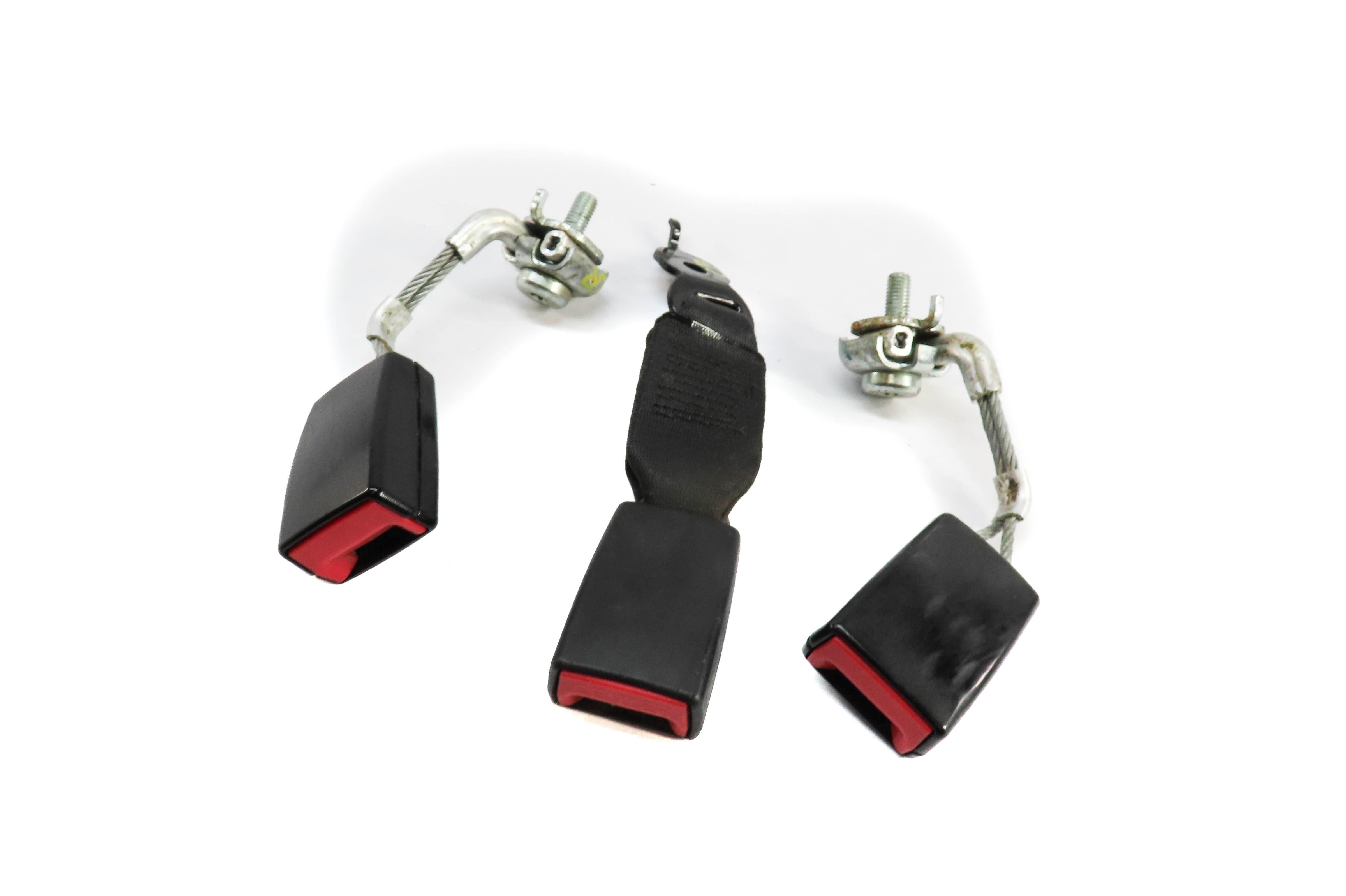 2011 BMW 535i (F10) REAR SEAT LEFT CENTER RIGHT SEATBELT BUCKLE RECEIVER SET — exact item pictured