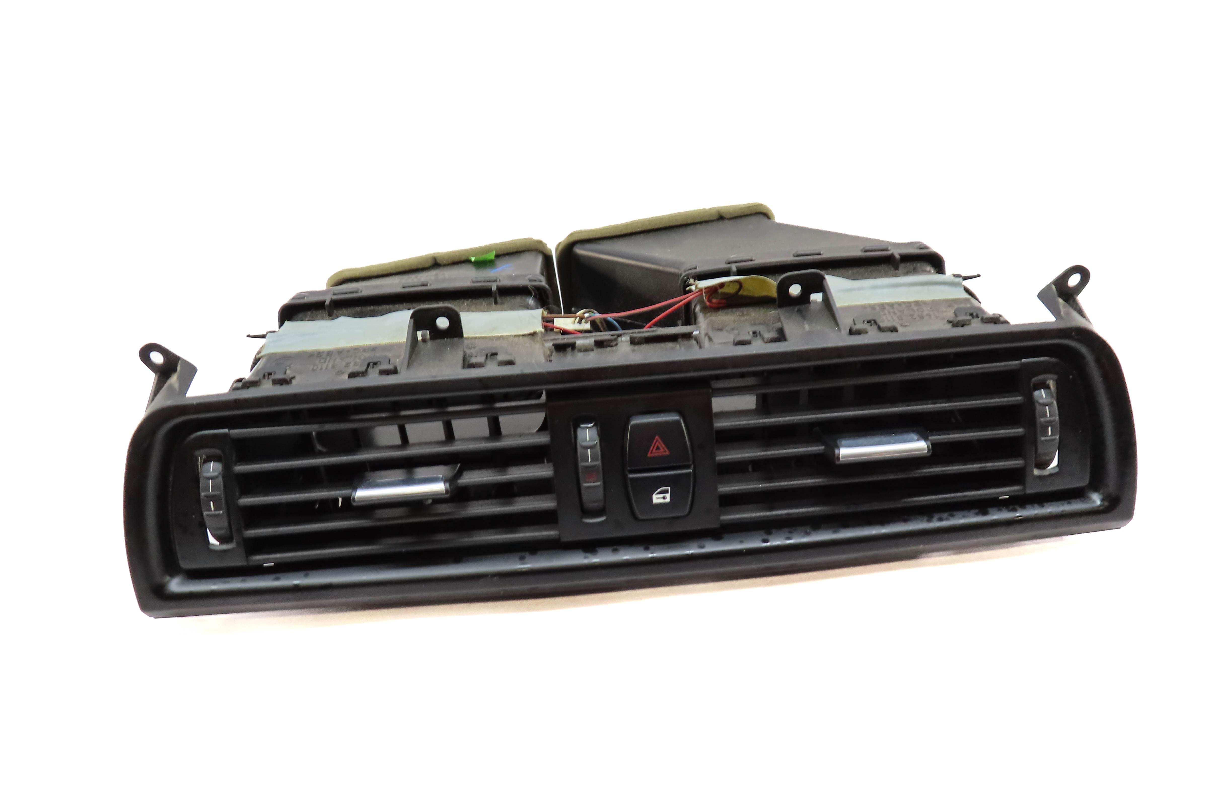 2011 BMW 535i (F10) FRONT CENTER DASH HEATER A/C AIR VENT w/ HAZARD LOCK SWITCH — exact item pictured