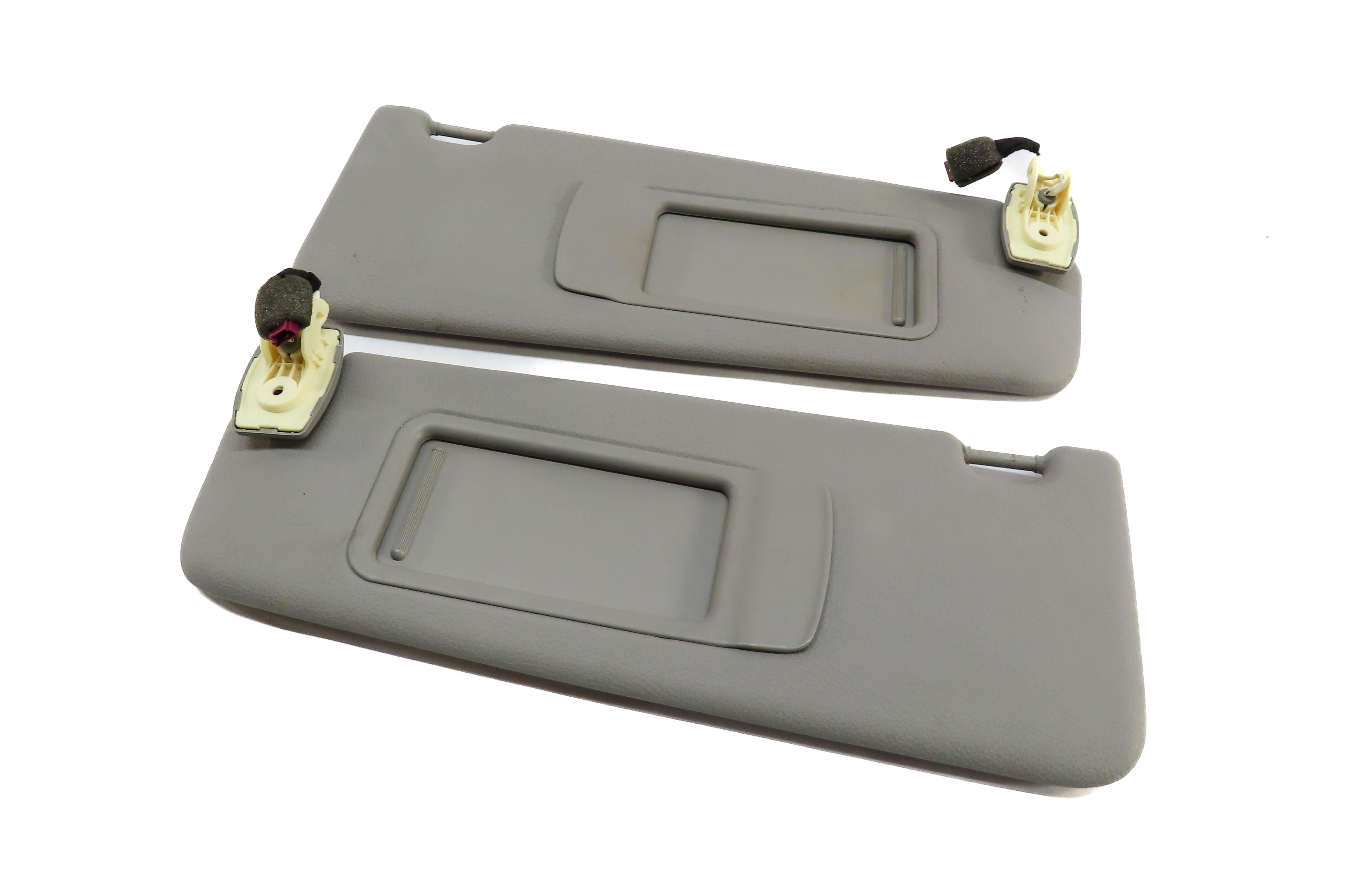 10-16 BMW 5-SERIES (F10) FRONT LEFT & RIGHT SUNVISOR SUN VISOR SHADE SET (GRAY) — exact item pictured