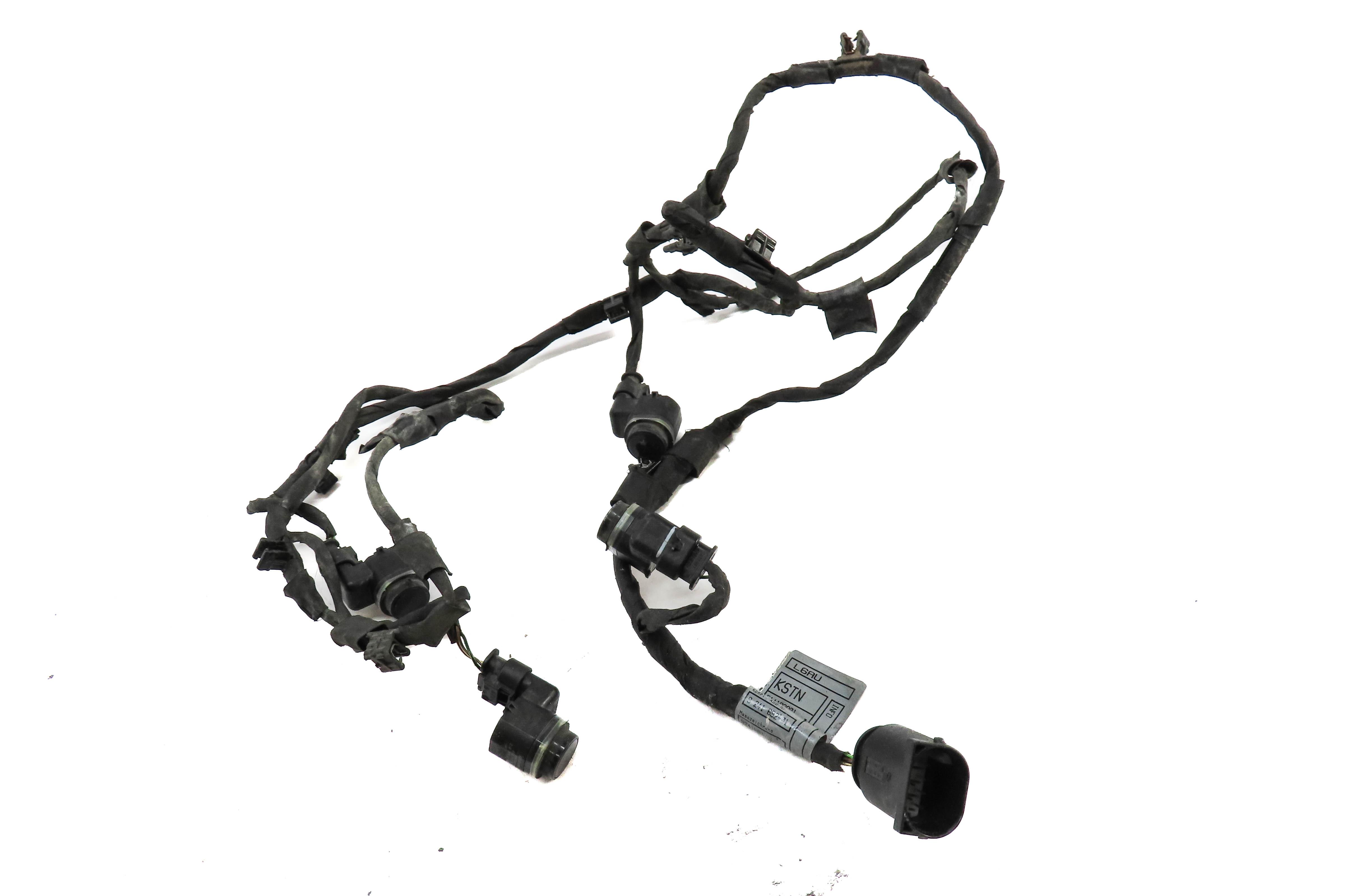 2011 BMW 535i (F10) FRONT PDC PARK DISTANCE SENSOR SET w/ HARNESSS (BLUE A89) — exact item pictured
