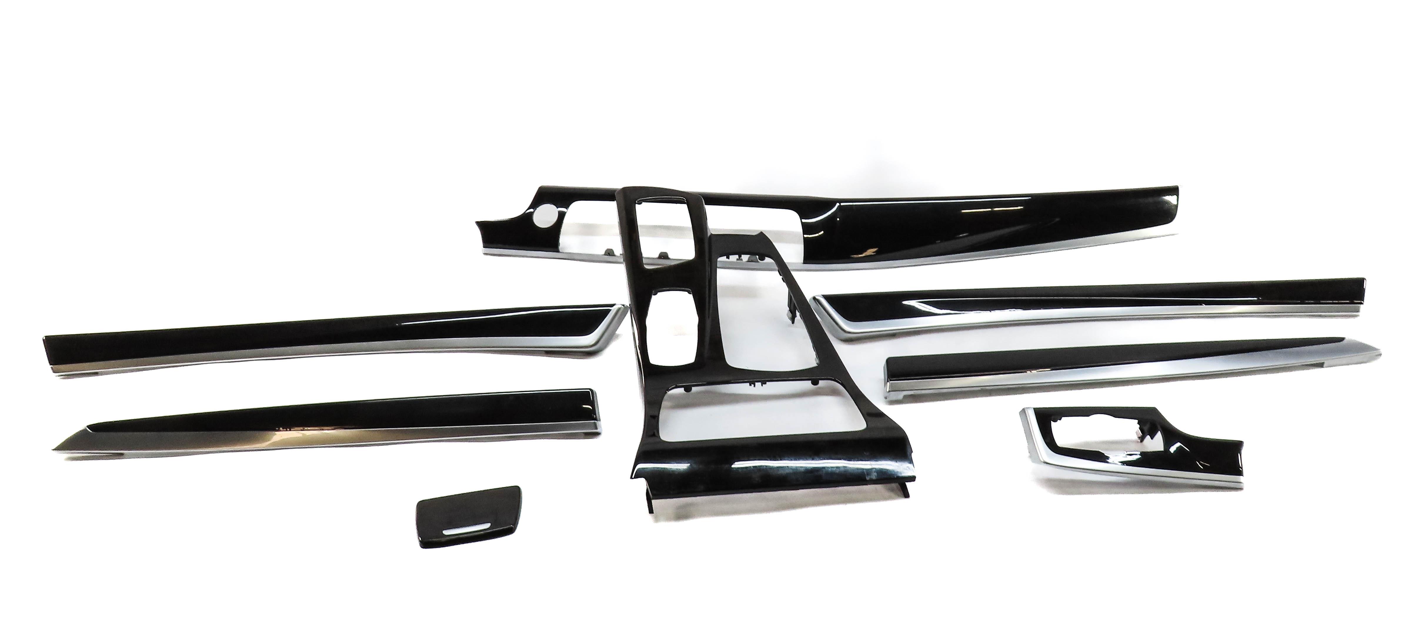 2011 BMW 535i (F10) DASH DOOR CONSOLE INTERIOR WOOD TRIM SET (FINE ASH GRAIN) — exact item pictured