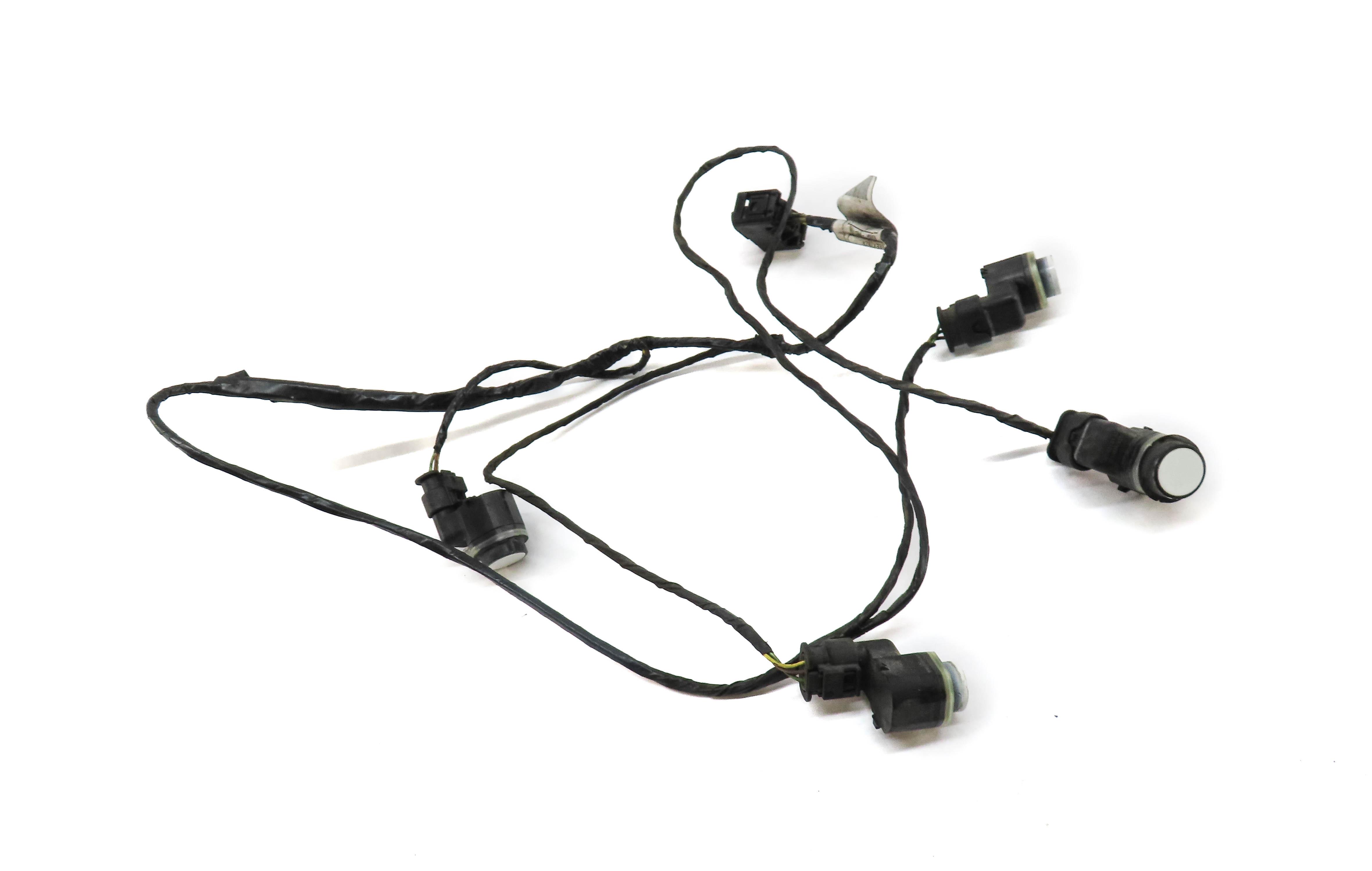 2011 BMW X3 F25 REAR PARK DISTANCE PDC SENSOR SET (WHITE) & WIRE WIRING HARNESS — exact item pictured