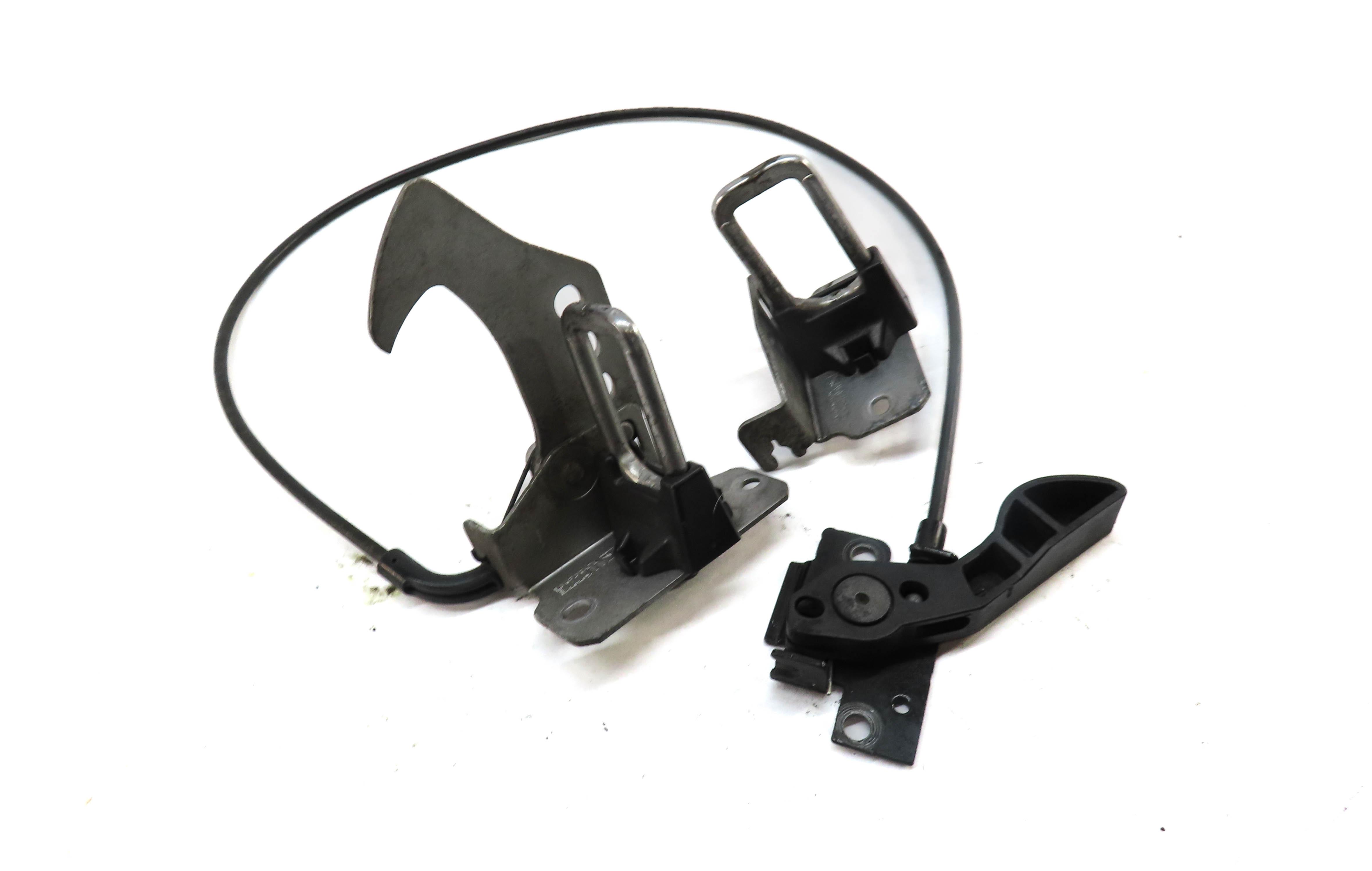 2011 BMW X3 (F25) HOOD SAFETY CATCH HOOK w/ RELEASE LEVER & CABLE — exact item pictured