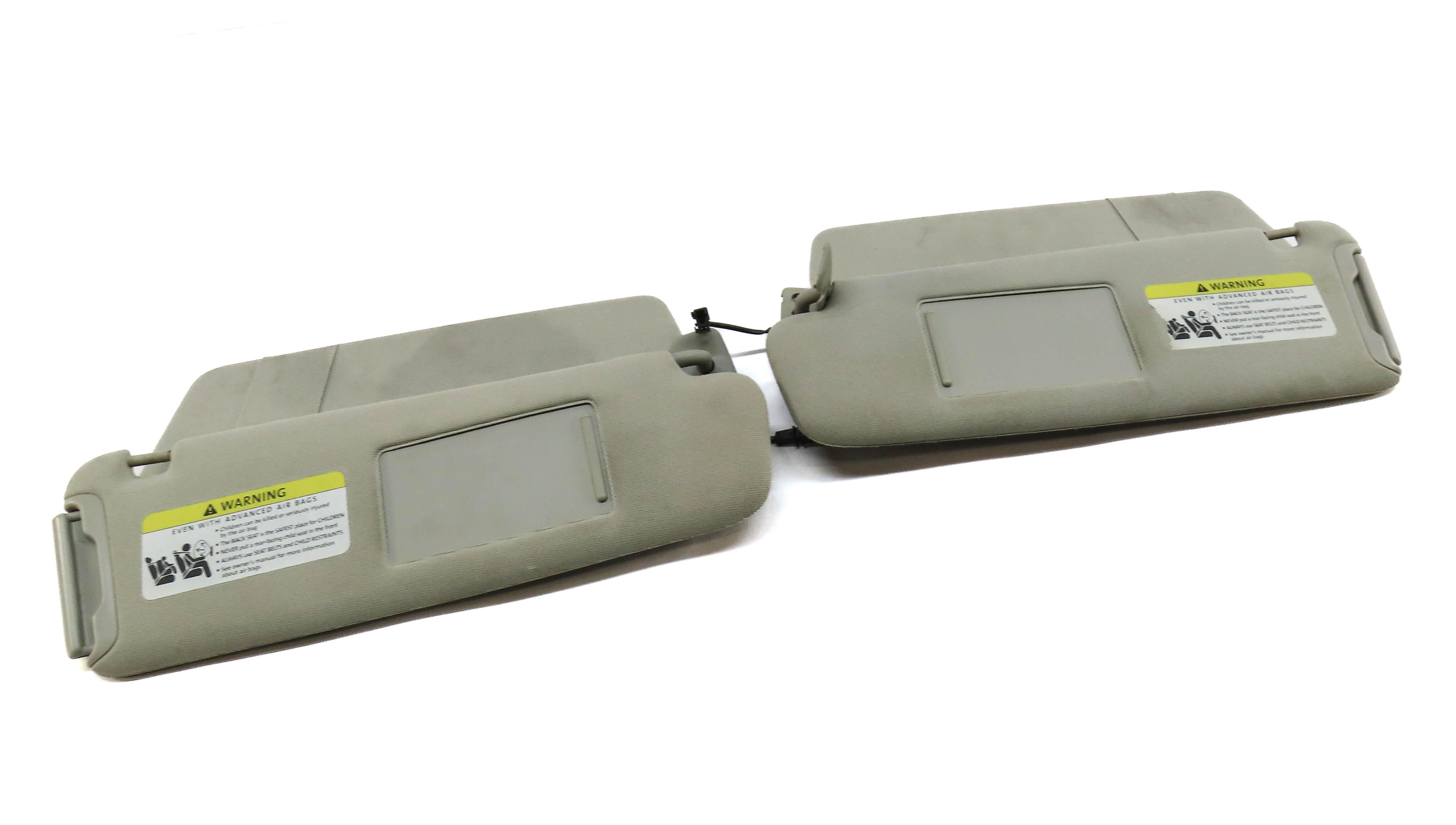 2007-2015 AUDI Q7 (4L) FRONT LEFT & RIGHT SUN VISOR SUNVISOR SHADE SET (GRAY) — exact item pictured