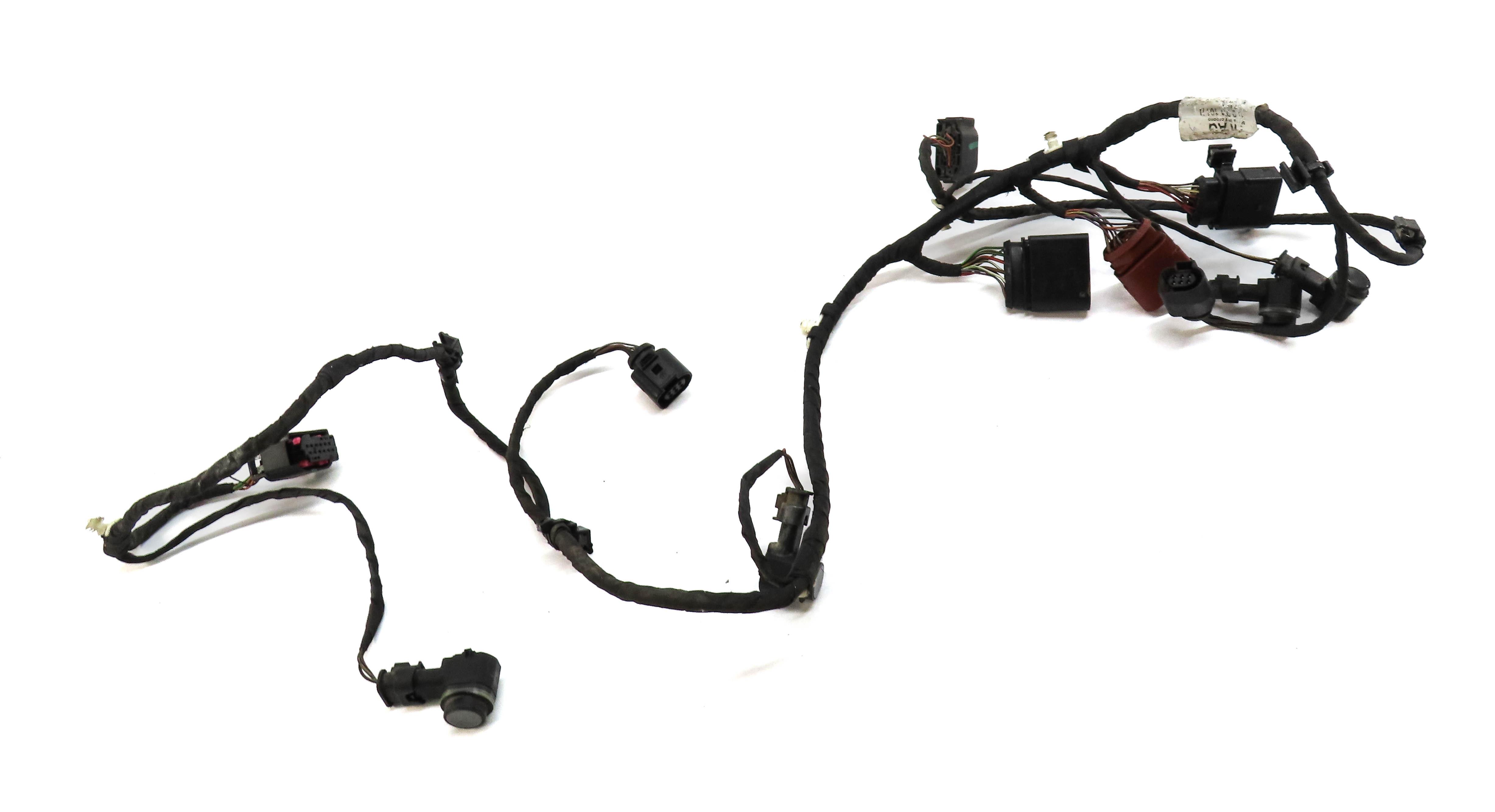 2012 AUDI Q7 (4L) REAR PDC PARK DISTANCE SENSOR SET w/ HARNESS (GRAPHITE GRAY) — exact item pictured