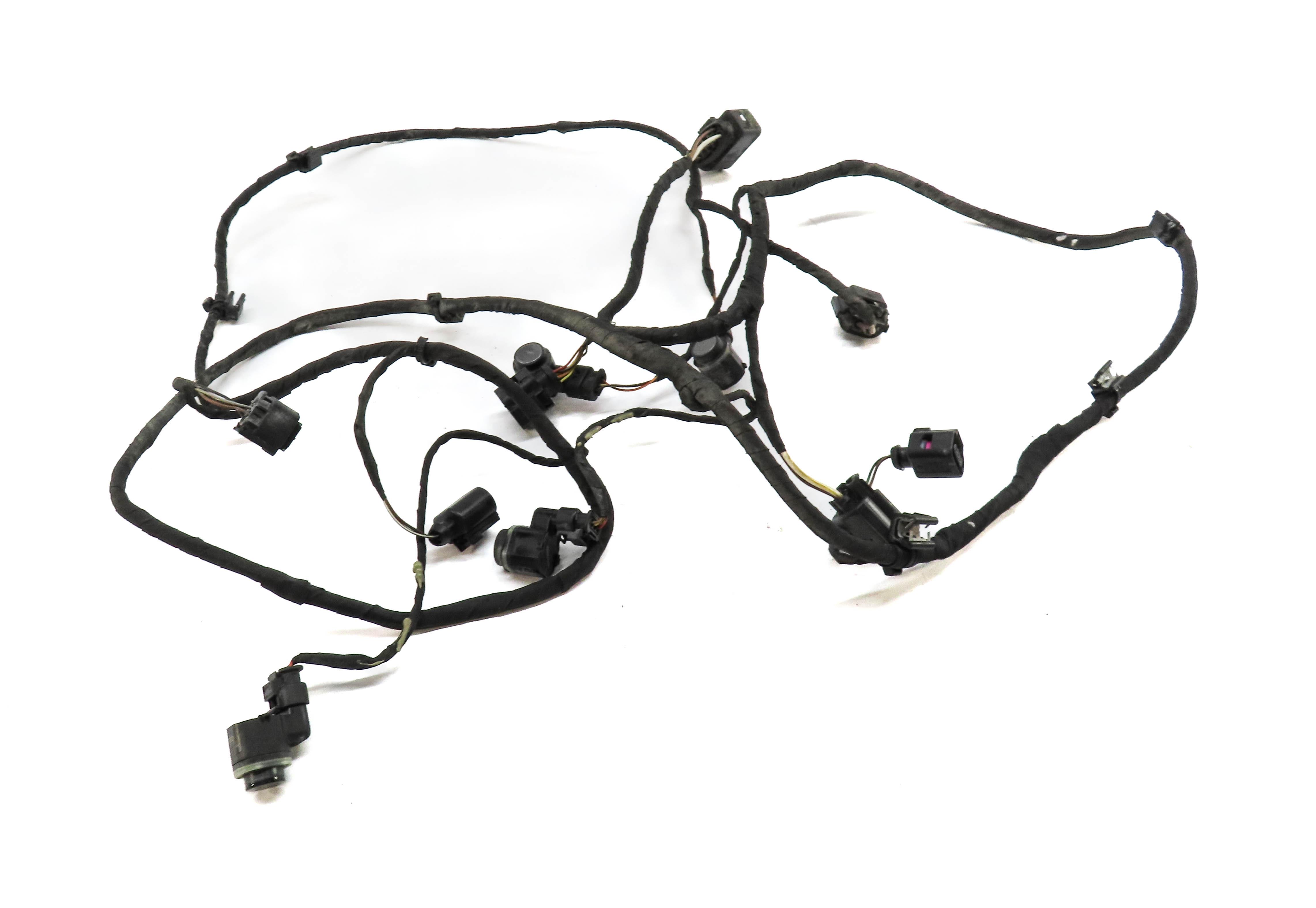2012 AUDI Q7 (4L) FRONT PDC PARK DISTANCE SENSOR SET w/ HARNESS (GRAPHITE GRAY) — exact item pictured