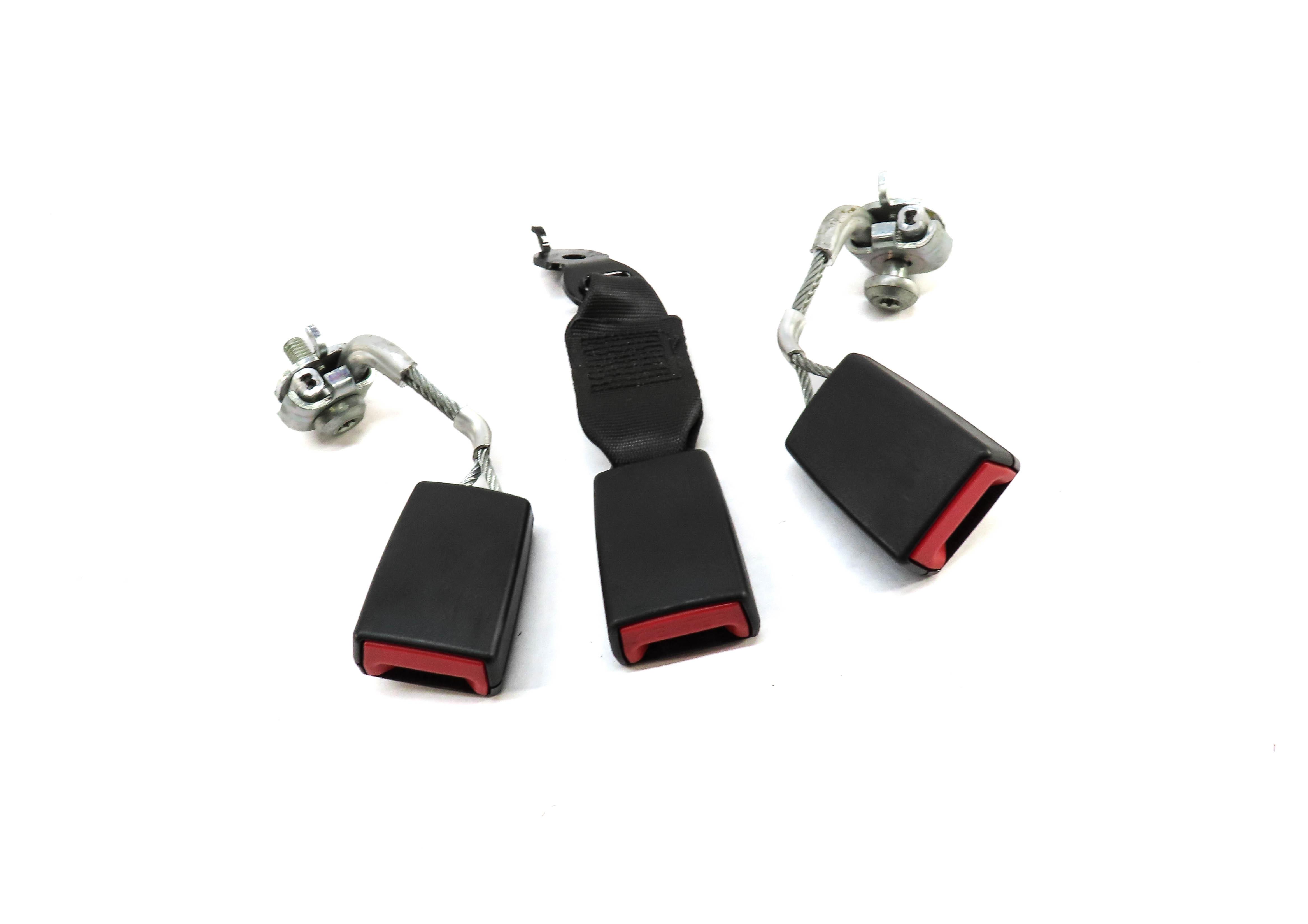 2013 BMW M5 (F10) REAR LEFT RIGHT CENTER SEATBELT SEAT BELT SET 3 (BLACK) — exact item pictured