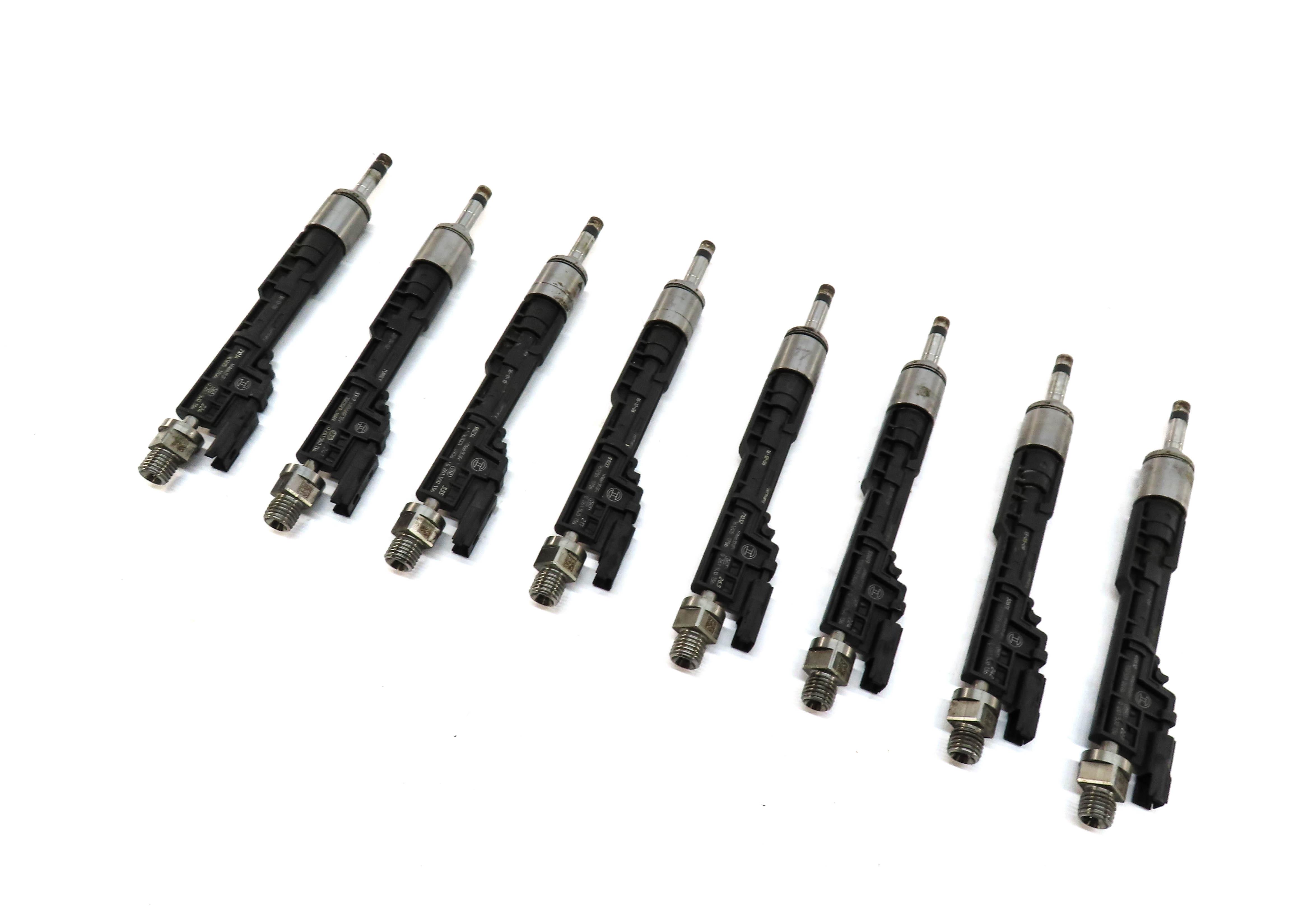 2012-2014 BMW 650i 750i M5 M6 (F01 F07 F10 F12) 4.4L N63 S63 FUEL INJECTOR SET 8 — exact item pictured