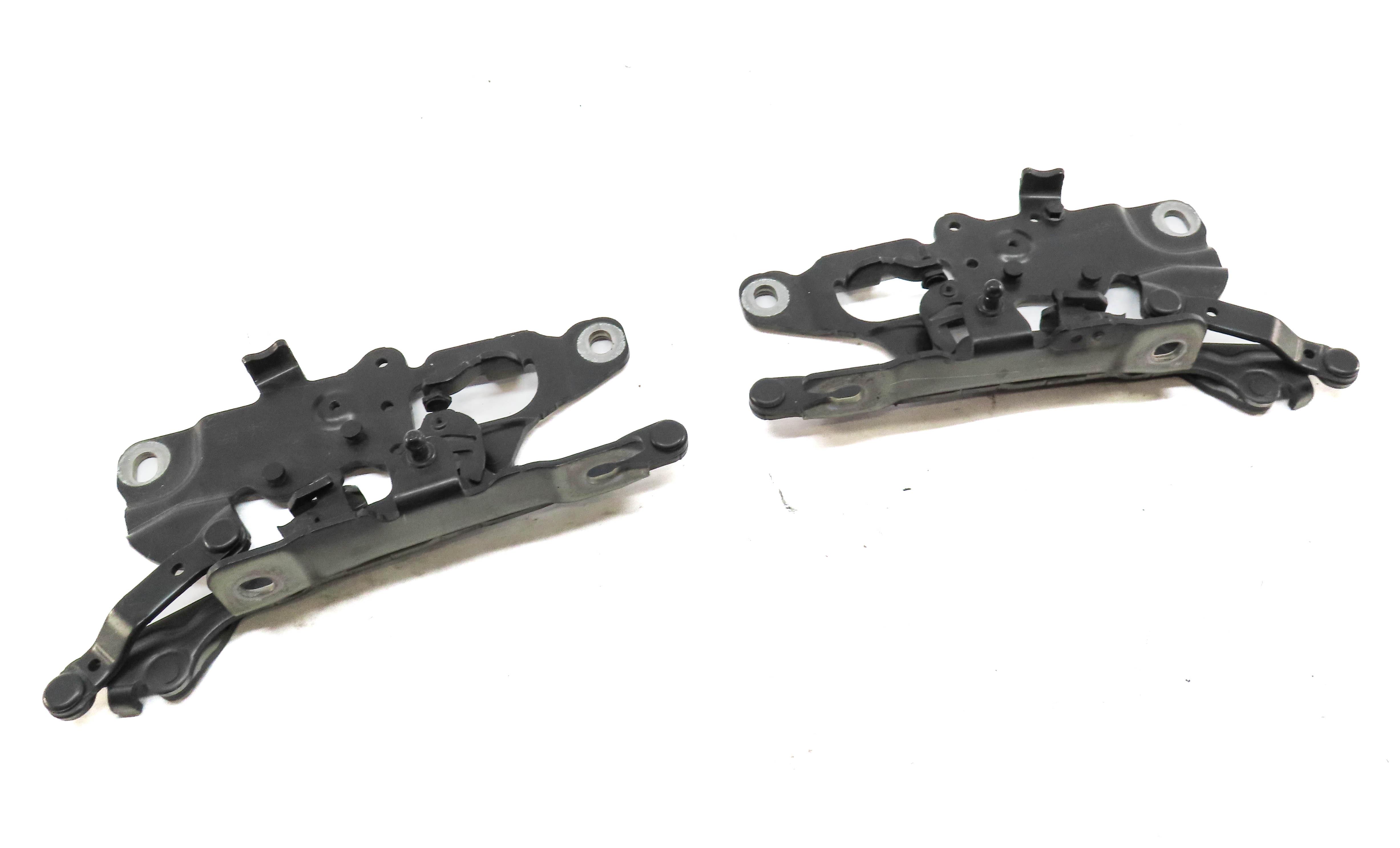 12-19 BMW 528i 535i 550i 640i 650i M5 M6 (F06 F10) FRONT HOOD HINGE SET (BLACK) — exact item pictured