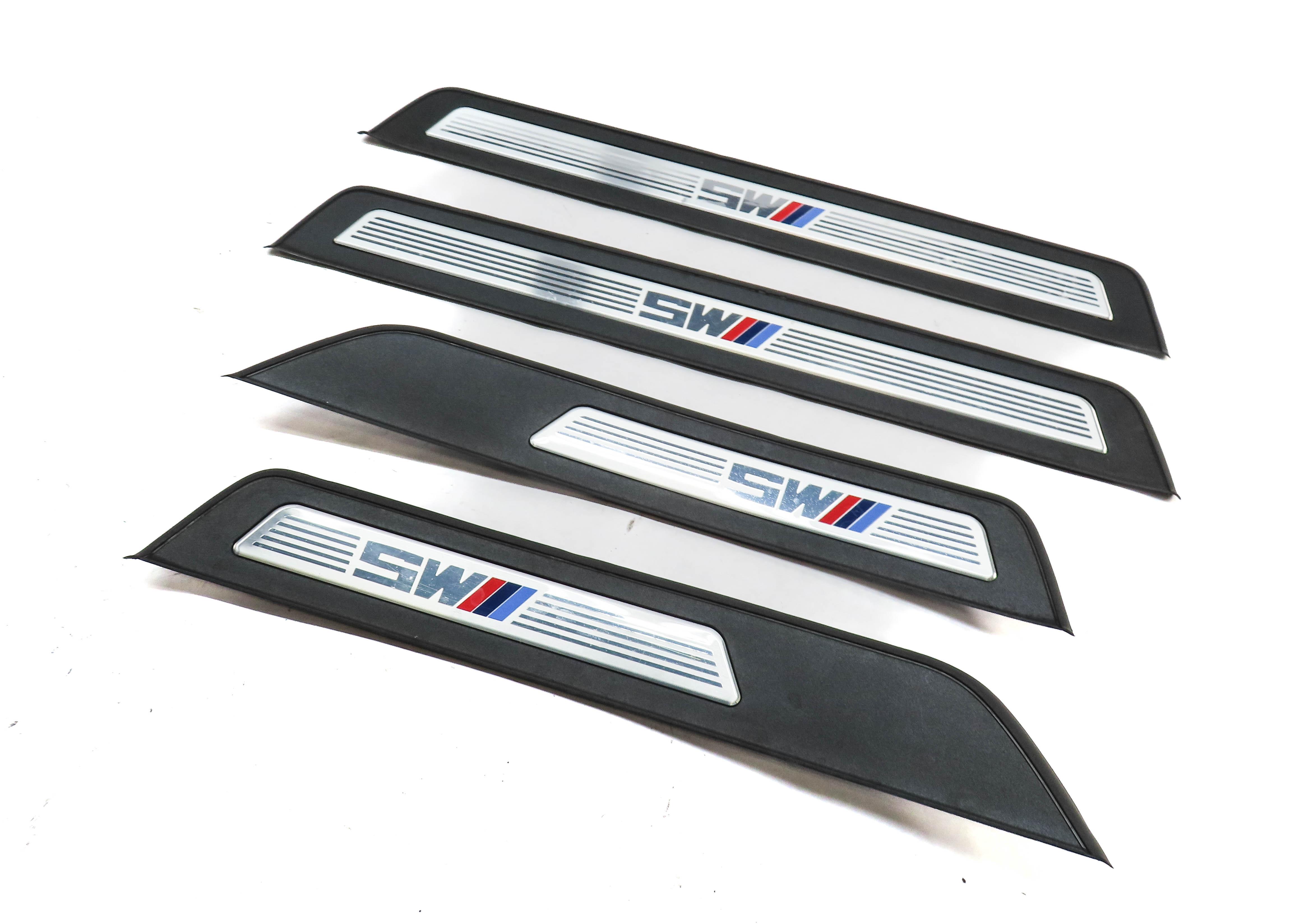 2013 BMW M5 (F10) FRONT REAR LEFT RIGHT DOOR SILL ///M5 SCUFF PLATE TRIM SET 4 — exact item pictured