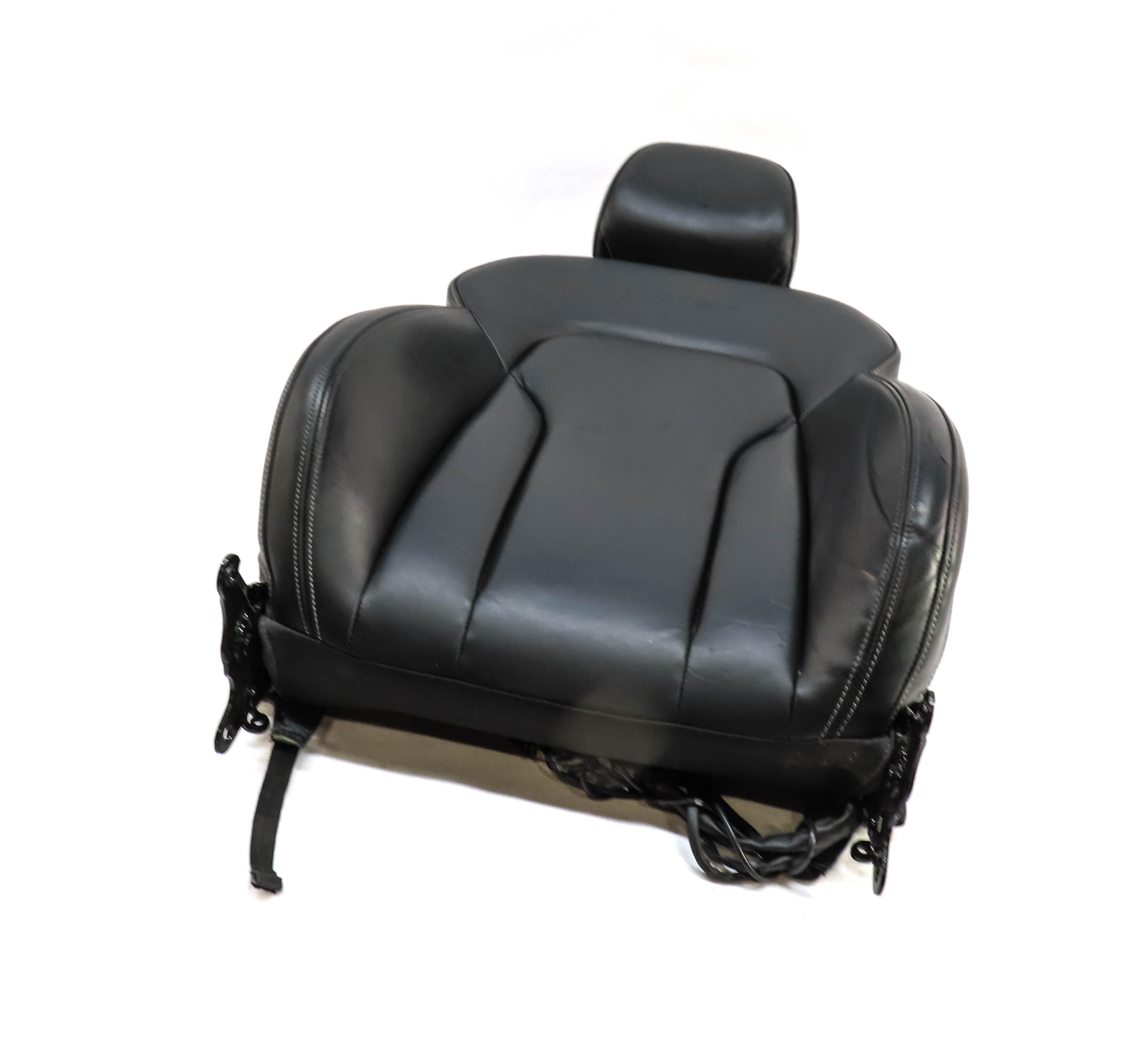 2015 AUDI SQ5 B8 FRONT LEFT DRIVER UPPER SEAT CUSHION & HEADREST (HEATED BLACK) — exact item pictured