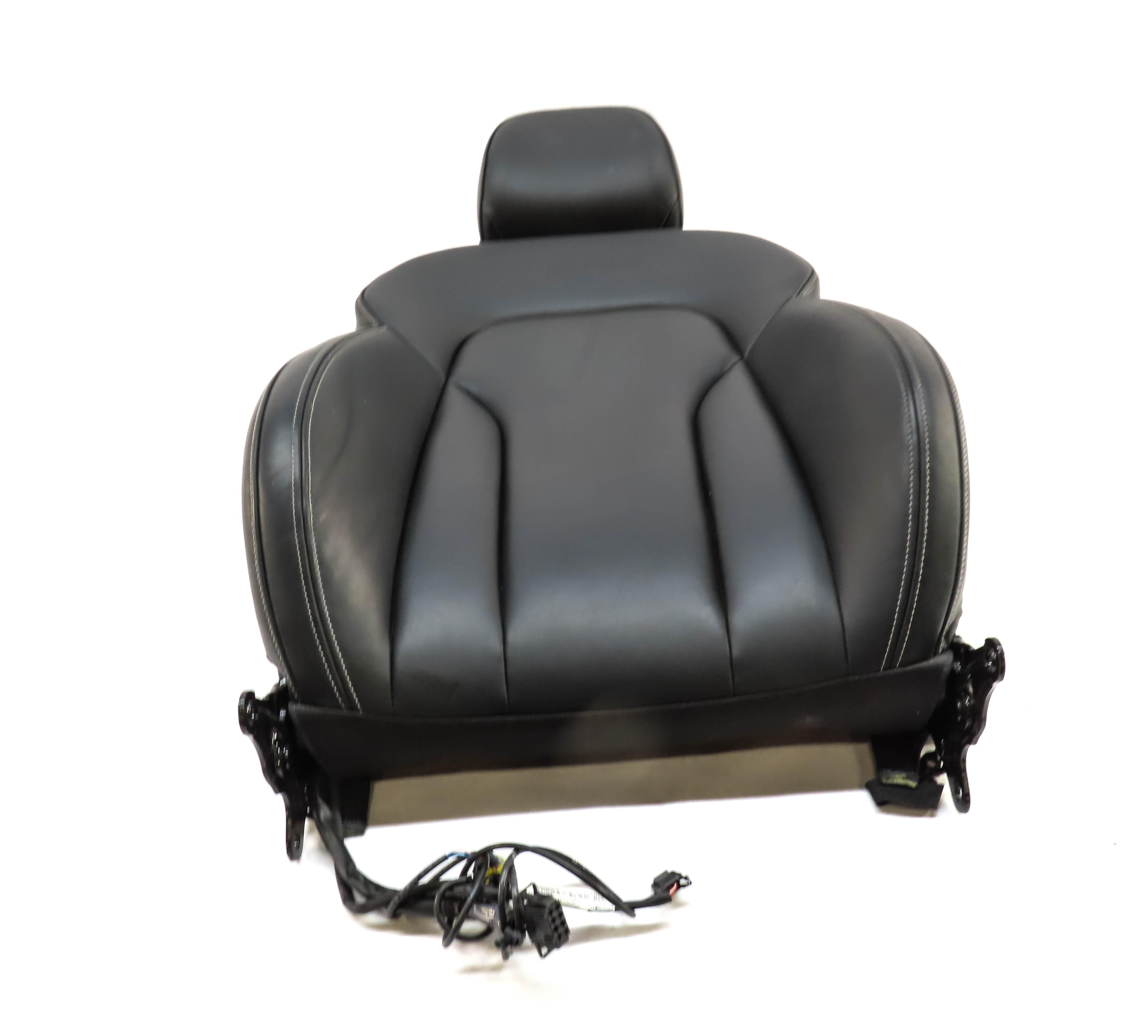 15 AUDI SQ5 B8 FRONT RIGHT PASSENGER UPPER SEAT CUSHION & HEADREST HEATED BLACK — exact item pictured