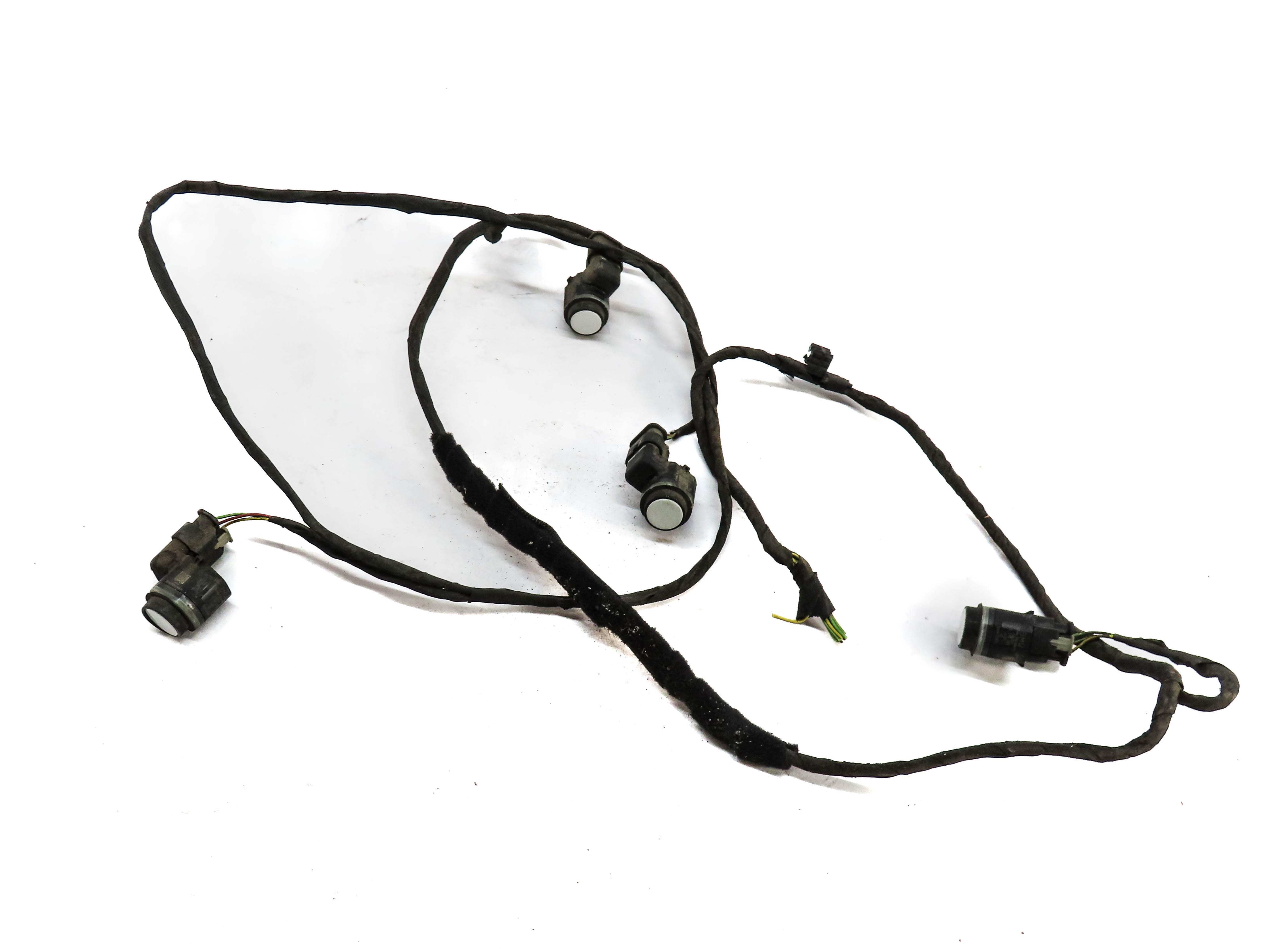 2013 BMW 535i (F10) REAR PDC PARK DISTANCE SENSOR SET w/ HARNESS (ALPINE WHITE) — exact item pictured