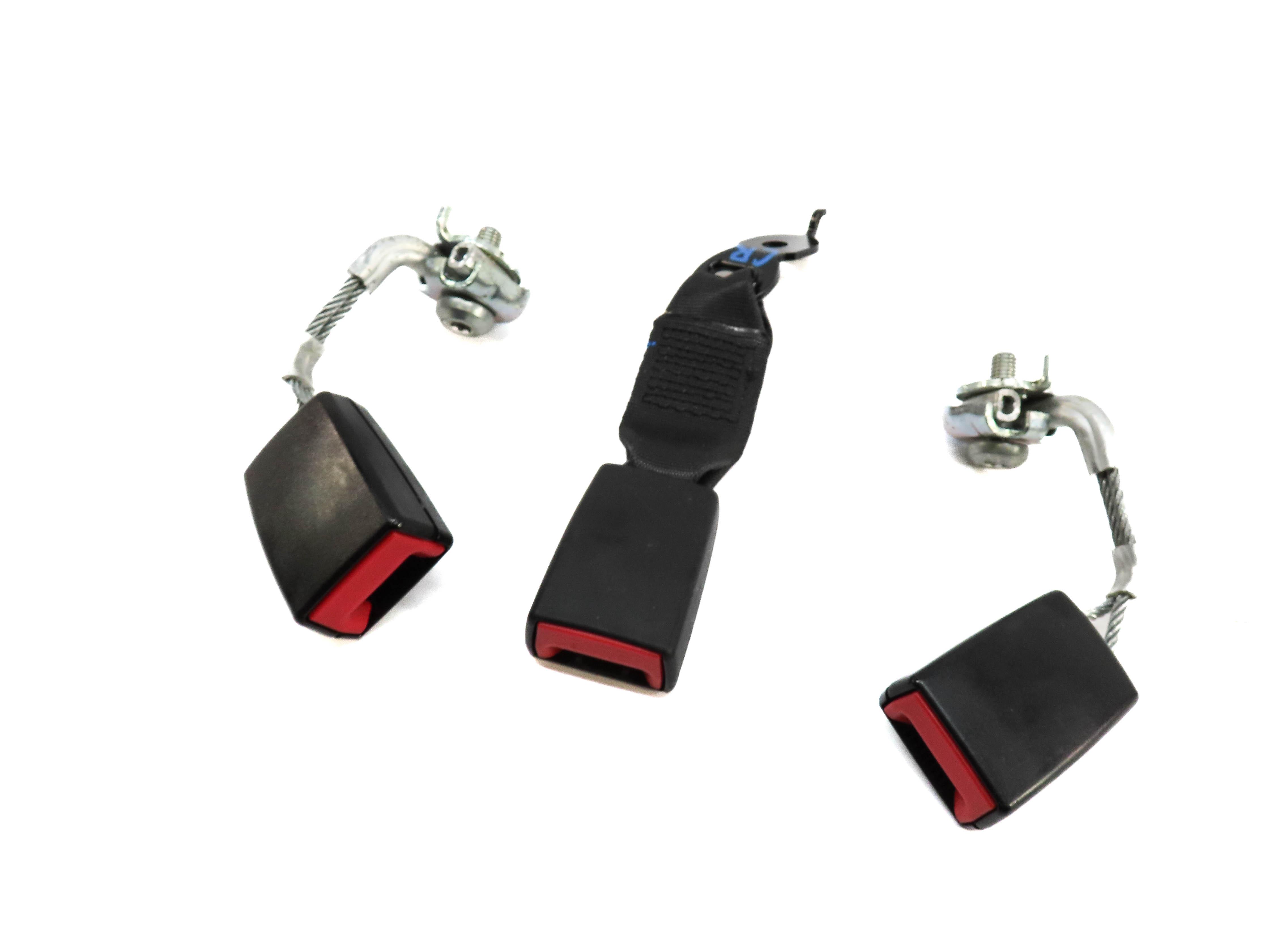 2013 BMW 535i (F10) REAR SEAT LEFT CENTER RIGHT SEATBELT BUCKLE RECEIVER SET — exact item pictured