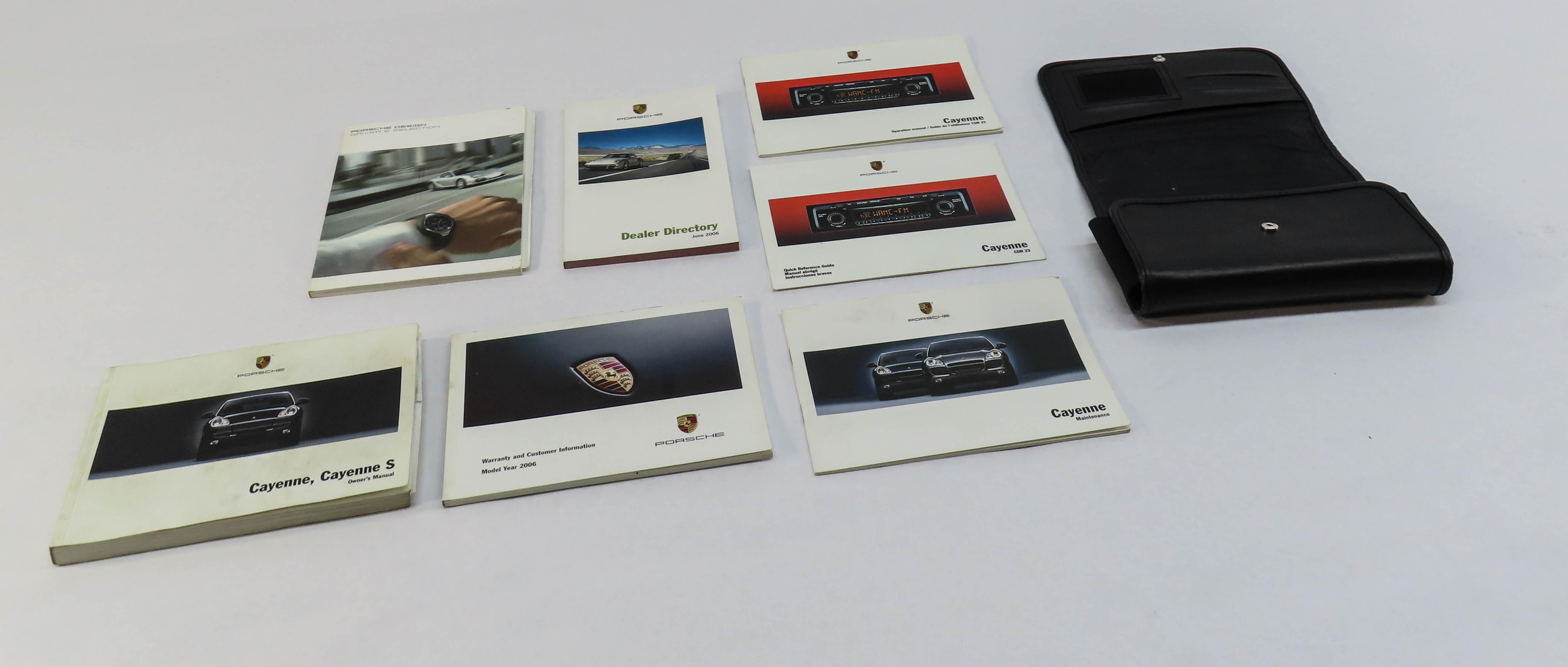 2006 PORSCHE CAYENNE (955) OWNERS MANUAL BOOK BOOKLET GUIDE SET w/ CASE — exact item pictured