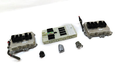 14-18 BMW X5 F15 4.4L N63 TURBO ENGINE DME BODY IMMOBILIZER LOCK MODULE KEY SET — exact item pictured