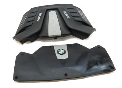 14-19 BMW X5 X6 (F15 F16) 4.4L N63 TURBO ENGINE COVER TRIM PANEL SET 2 — exact item pictured