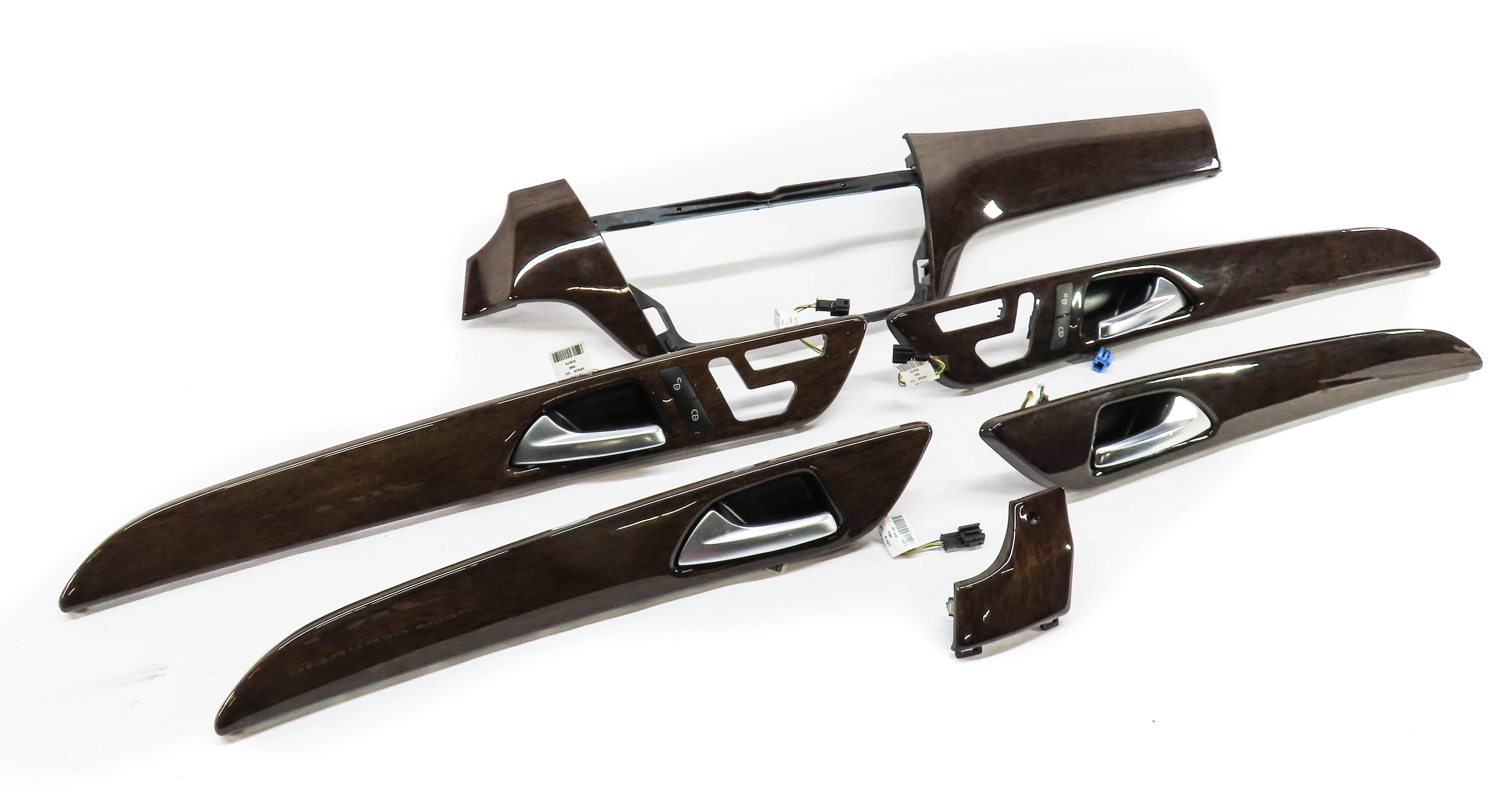 2012 MERCEDES ML350 (W166) DASH & DOOR WOOD GRAIN TRIM PANEL SET (EUCALYPTUS) — exact item pictured