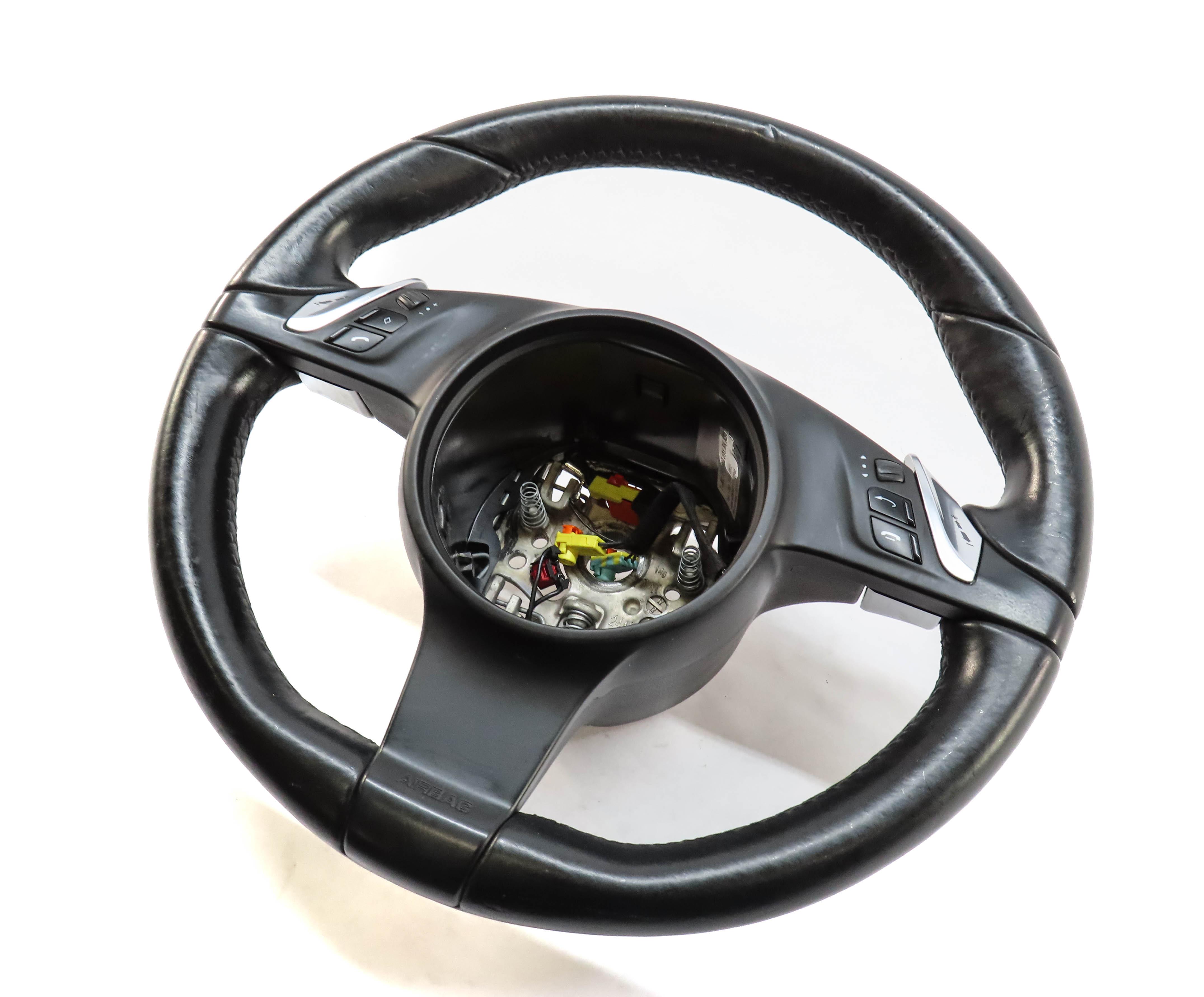 2010-2016 PORSCHE PANAMERA (970 G1) DRIVER WHEEL w/ SWITCHES (BLACK) — exact item pictured