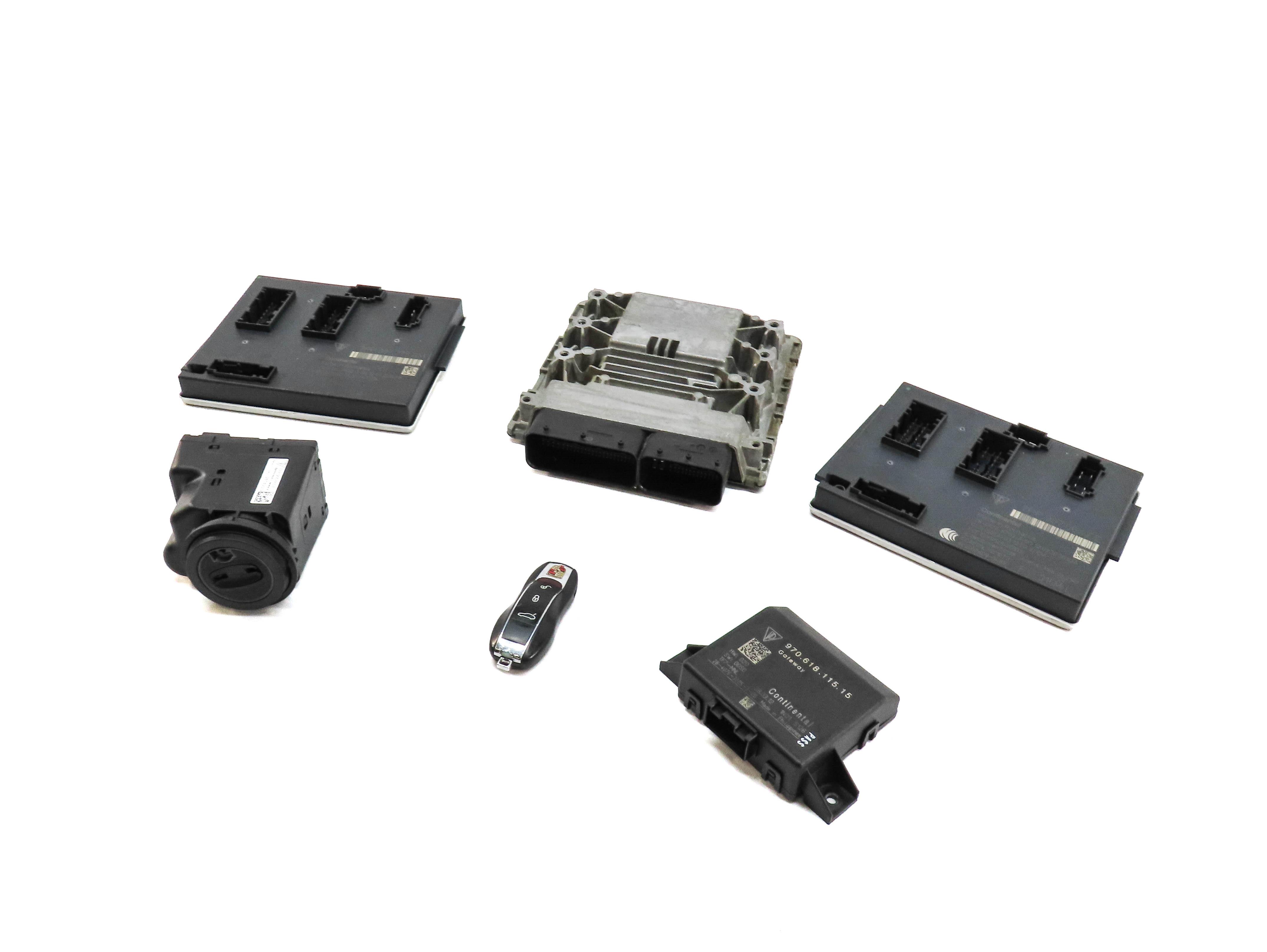 12 PORSCHE PANAMERA (970 G1) 3.6L M46 ENGINE ECM ECU IMMOBILIZER MODULE KEY SET — exact item pictured