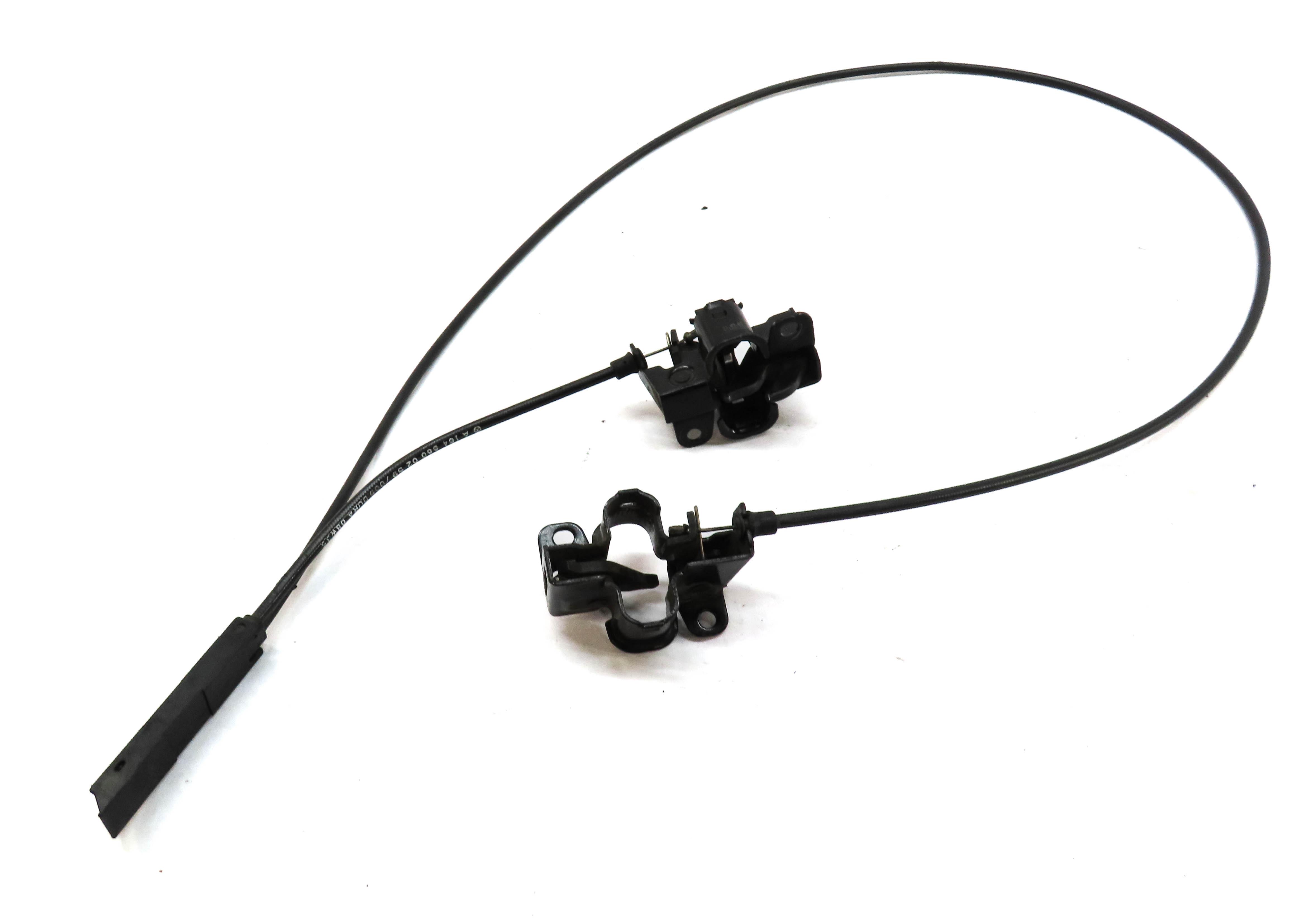 2009 MERCEDES GL450 (X164) LOWER HOOD LEFT & RIGHT HOOD LATCH SET 2 w/ CABLE — exact item pictured