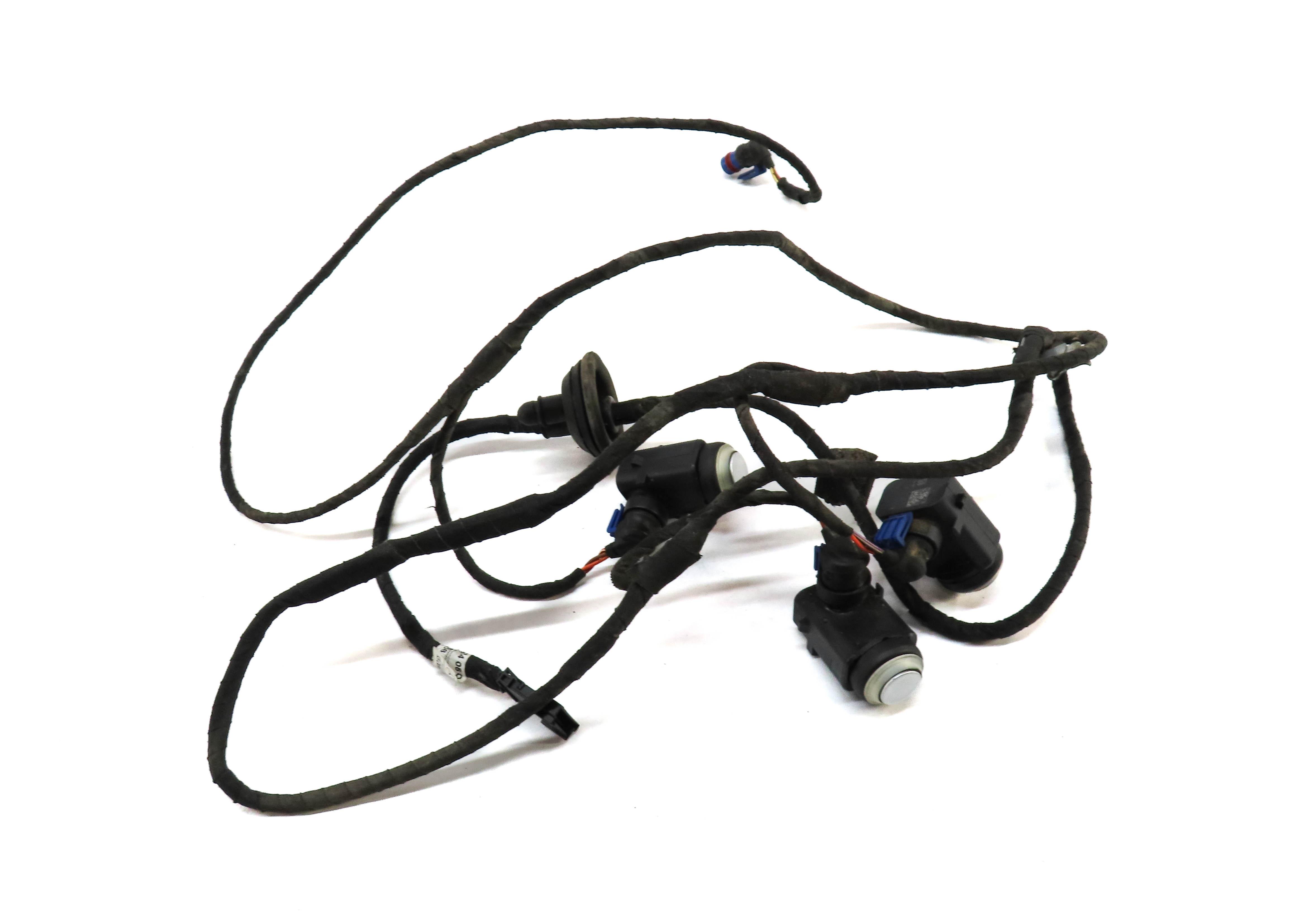 2009 MERCEDES GL450 X164 REAR PARK DISTANCE PDC SENSOR SET 3 w/ HARNESS (SILVER) — exact item pictured