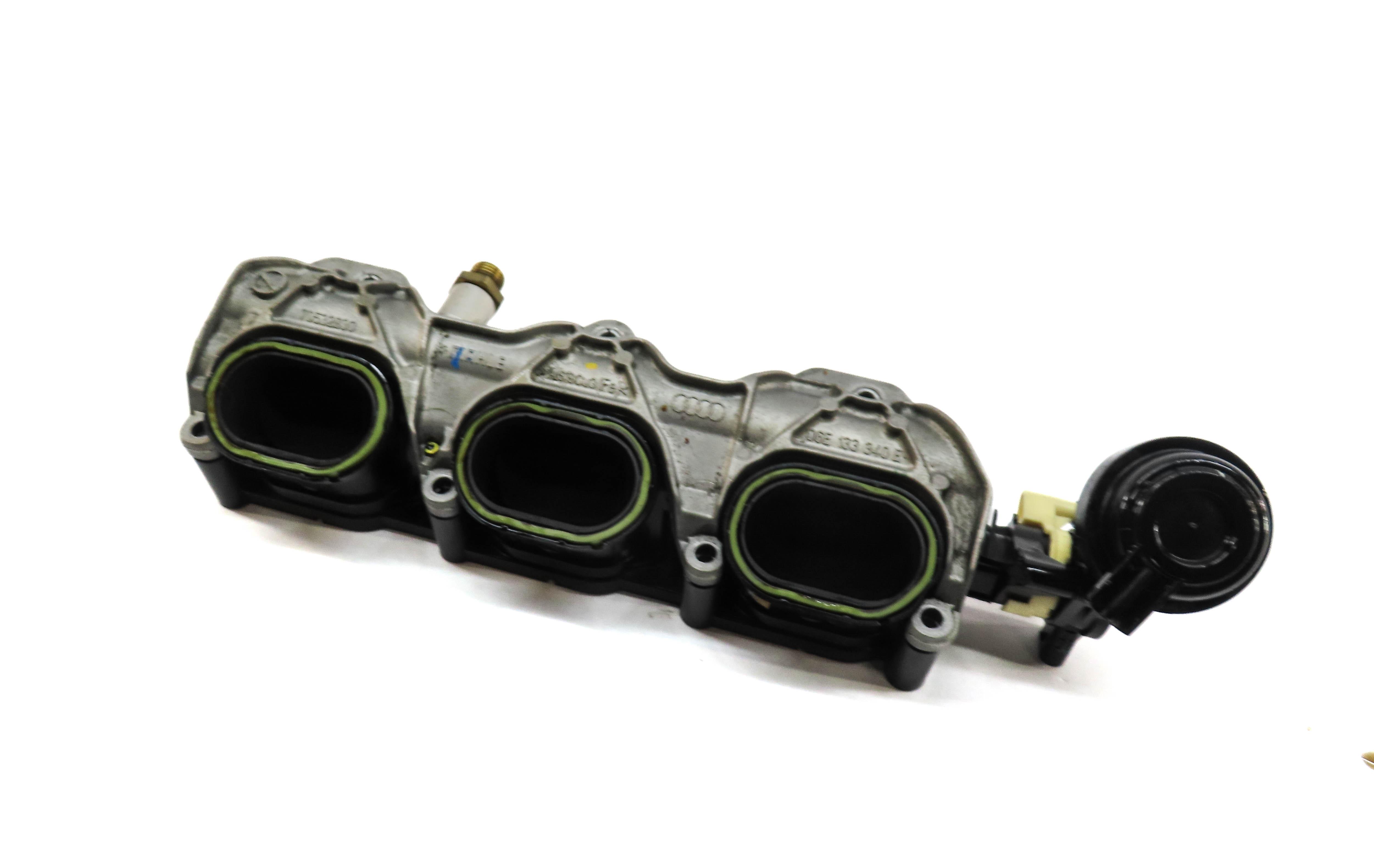 2014 AUDI A8 (D4 4H) 3.0L CTUB ENGINE RIGHT INTAKE MANIFOLD DIFFUSER w/ RAIL — exact item pictured