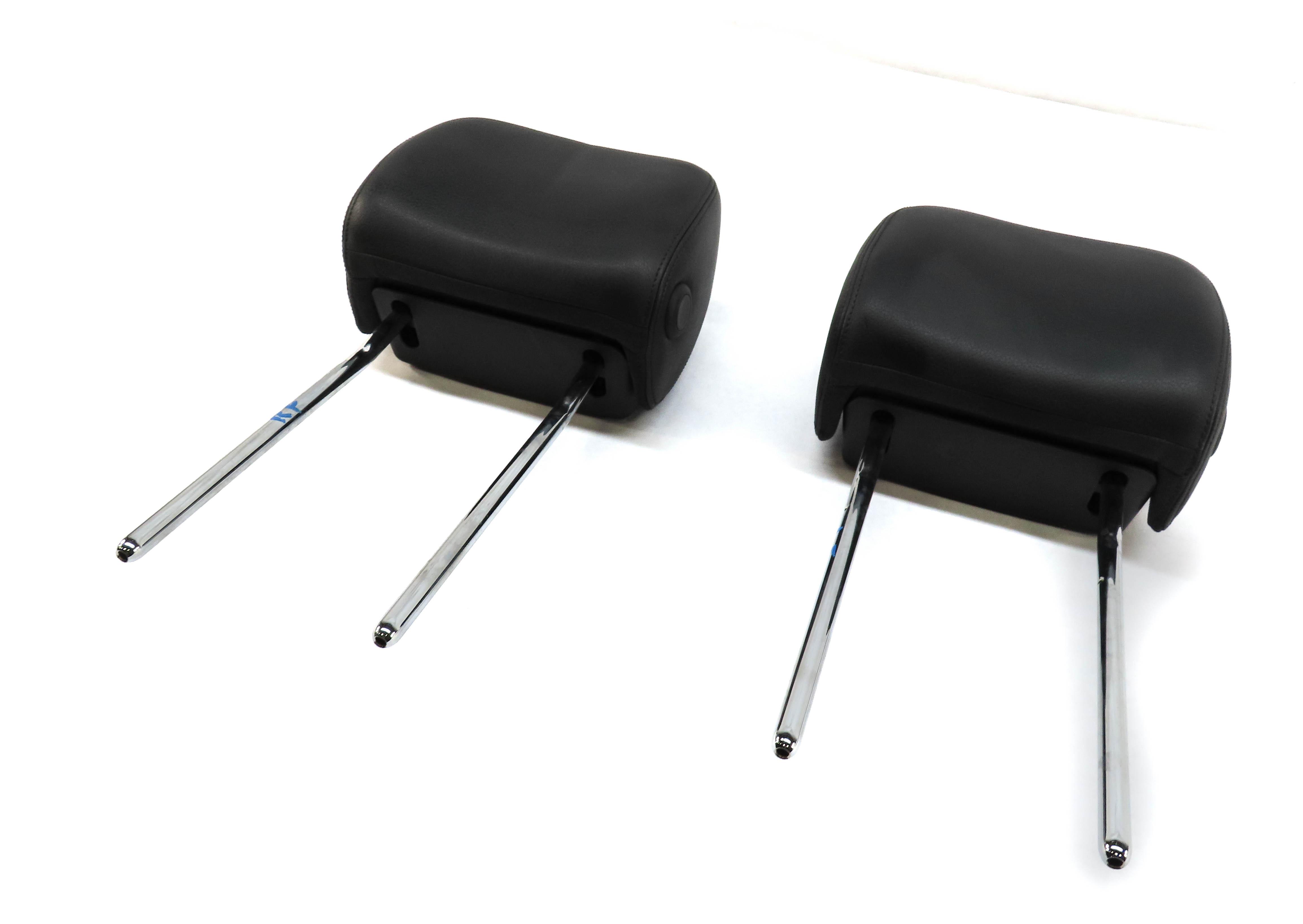 2015 AUDI A3 (8V) FRONT LEFT & RIGHT SEAT HEADREST HEAD REST SET (BLACK FZ) — exact item pictured