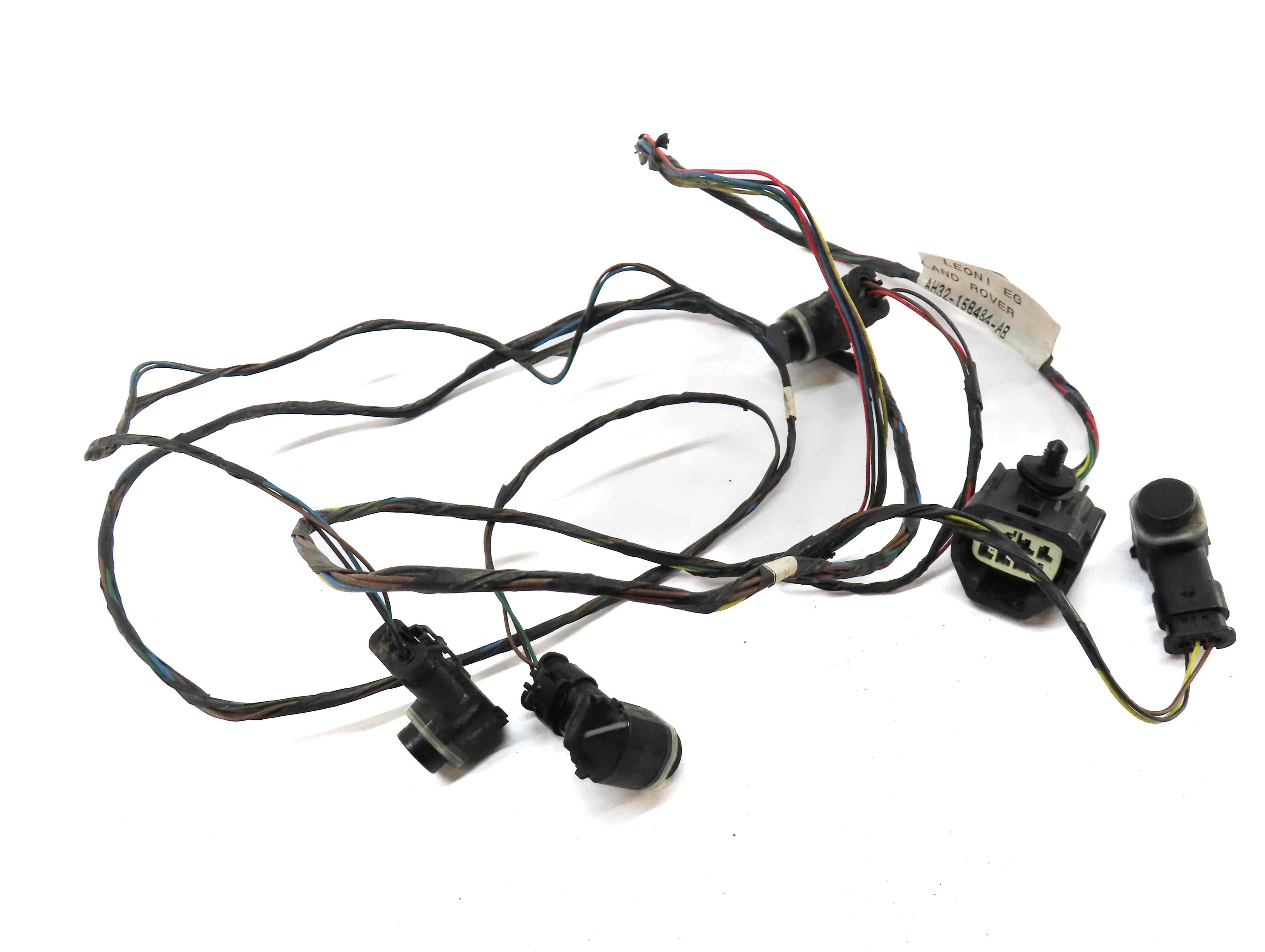2012 RANGE ROVER SPORT (L320) REAR PARK DISTANCE PDC SENSOR SET4 BLACK & HARNESS — exact item pictured