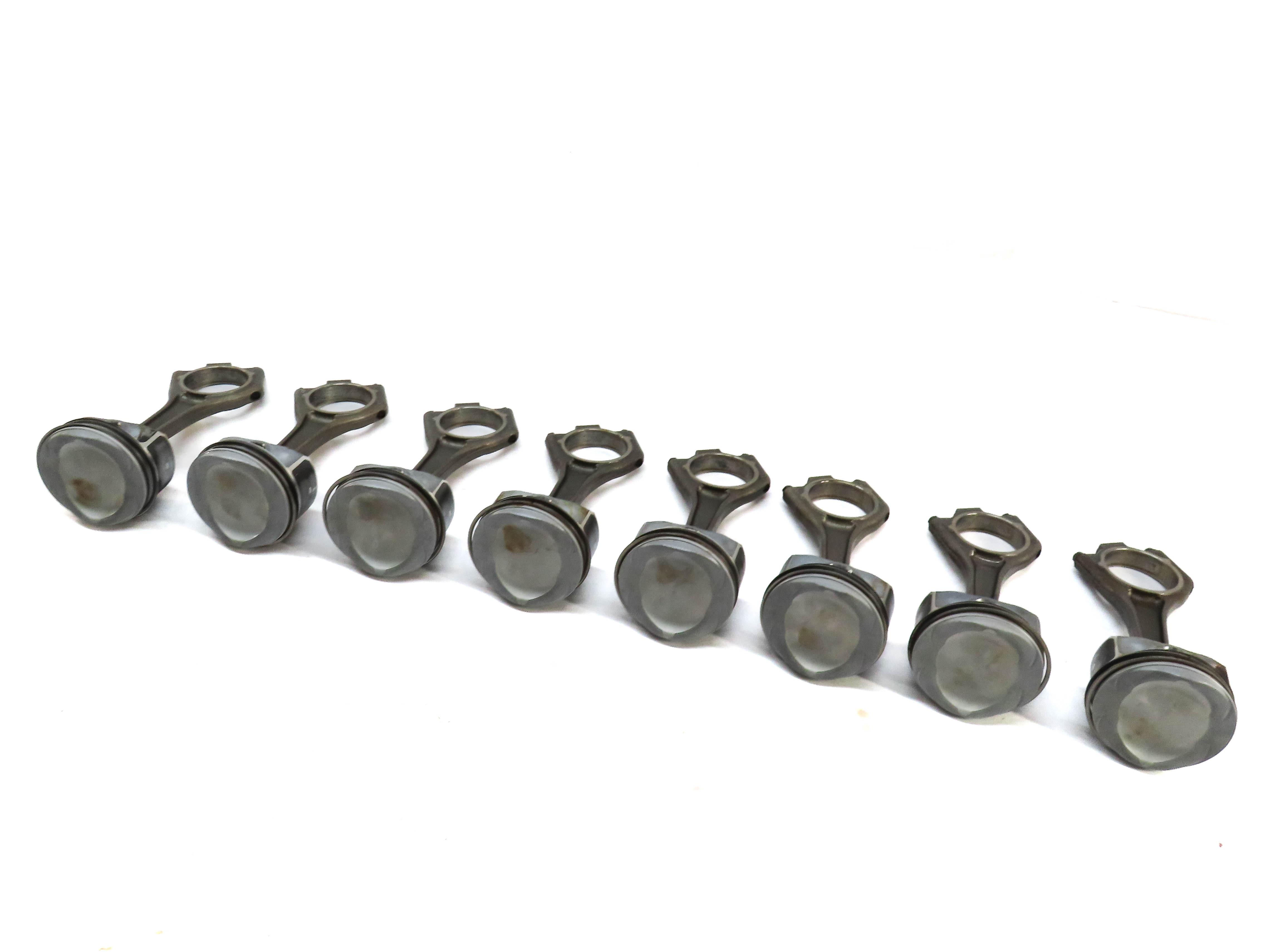 2012 RANGE ROVER SPORT L320 5.0L NATURALLY ASPIRATED ENGINE PISTON SET 8 w/ RODS — exact item pictured