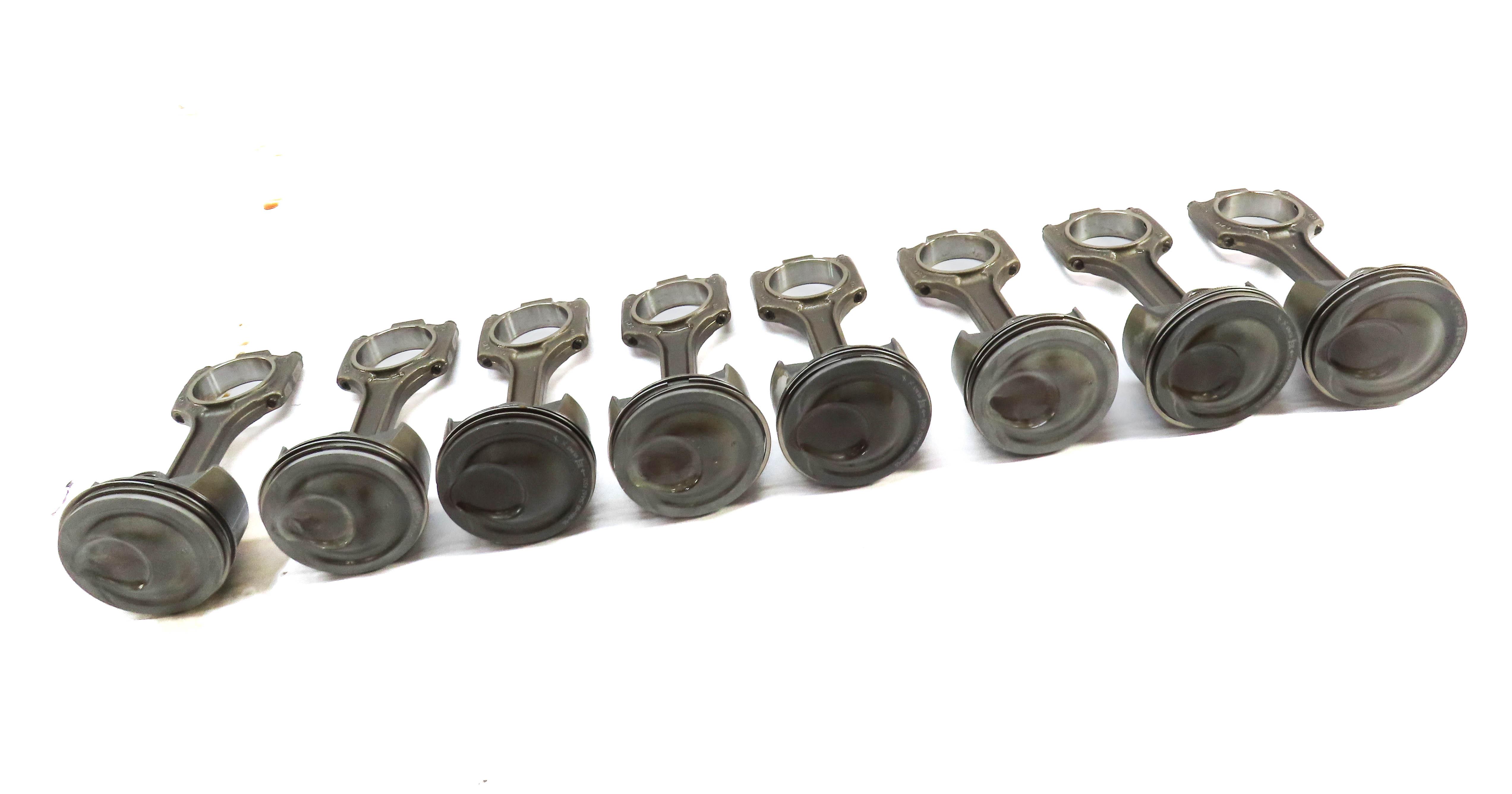 2008-2012 PORSCHE CAYENNE PANAMERA (957 970 G1) 4.8L TURBO PISTON w/ ROD SET-8 — exact item pictured