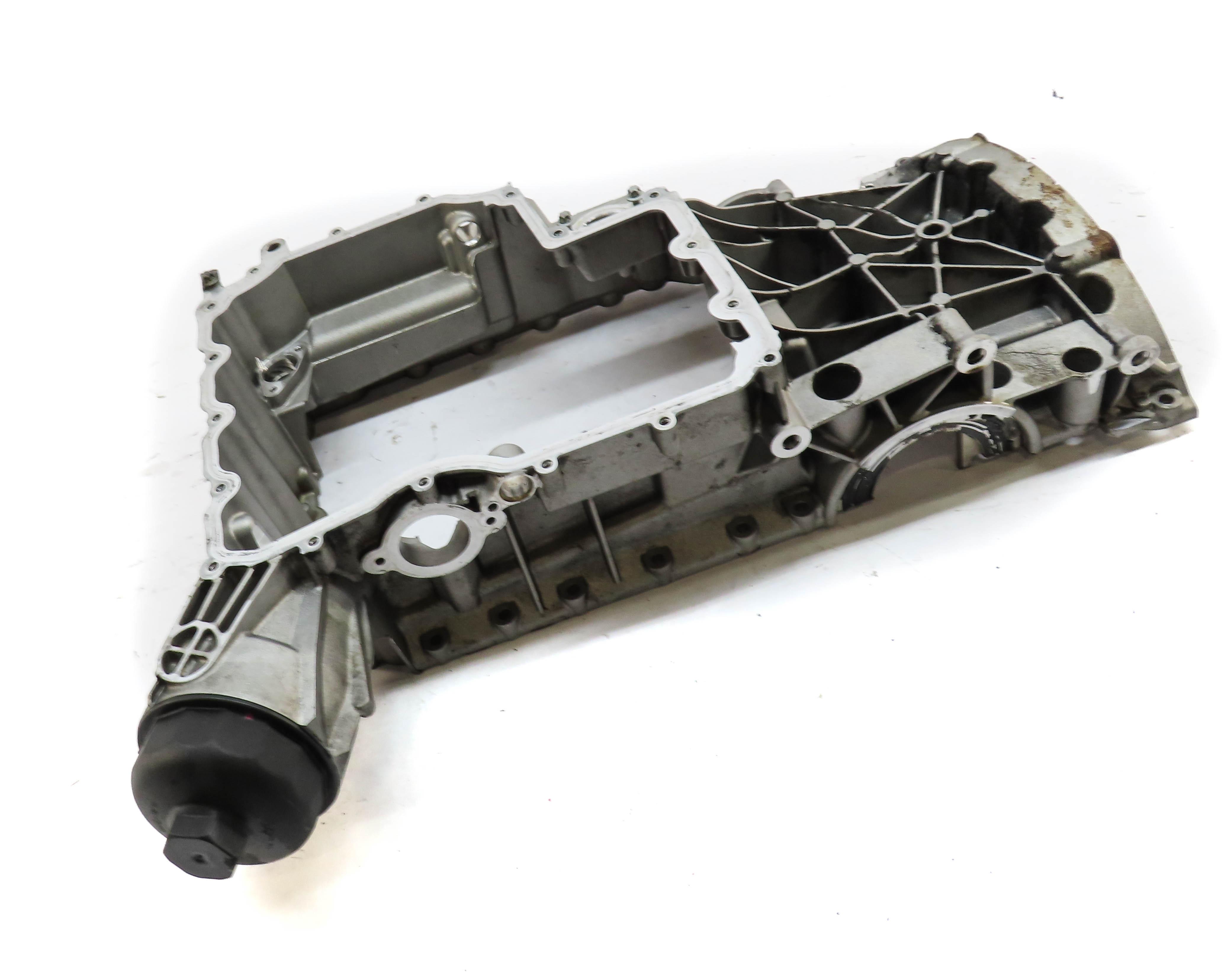 2010 PORSCHE PANAMERA (970 G1) 4.8L M48 TURBO ENGINE UPPER OIL PAN CRADLE — exact item pictured