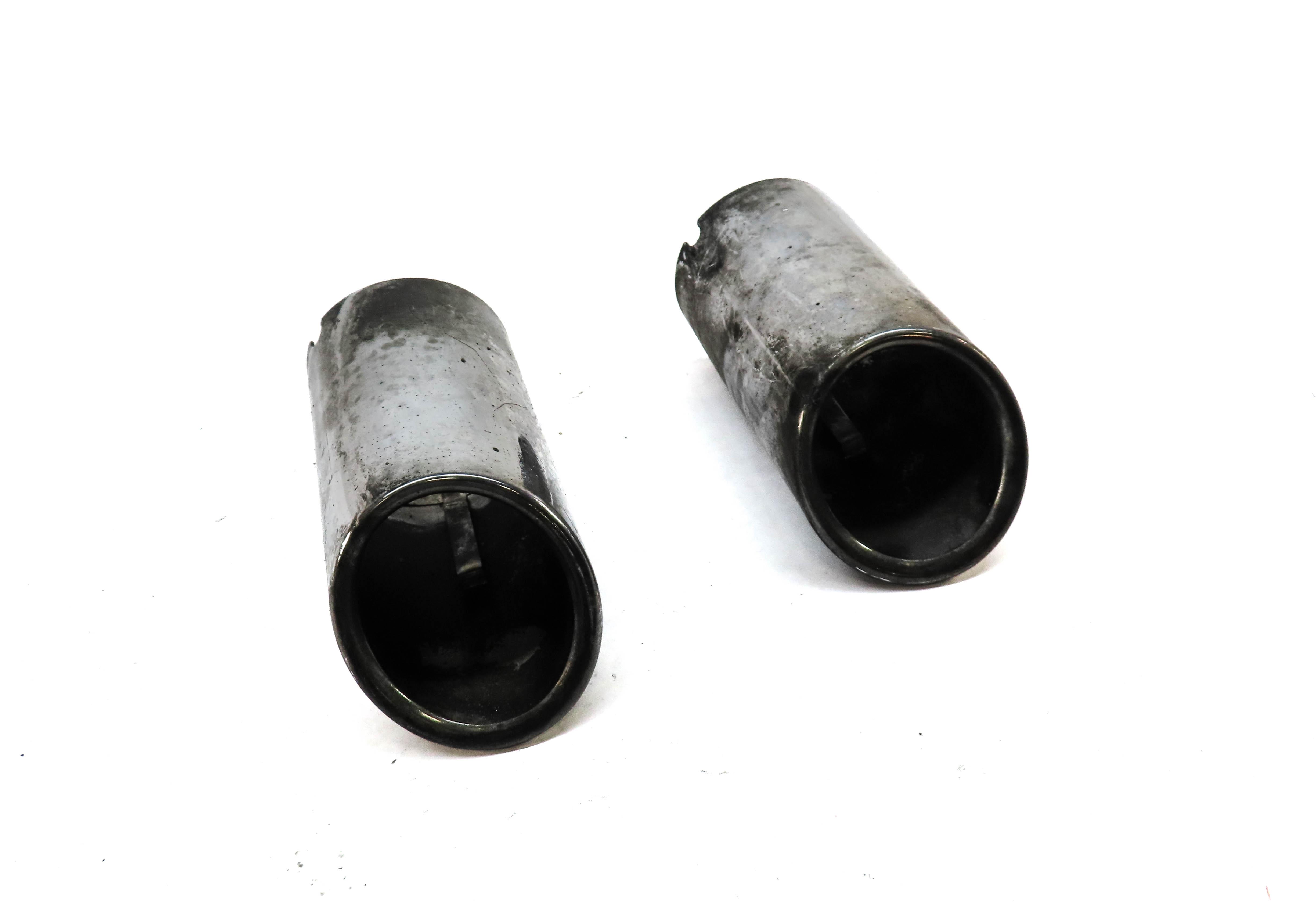 2014 AUDI A4 (B8 8K) LEFT & RIGHT MUFFLER PIPE EXHAUST TIP SET-2 — exact item pictured