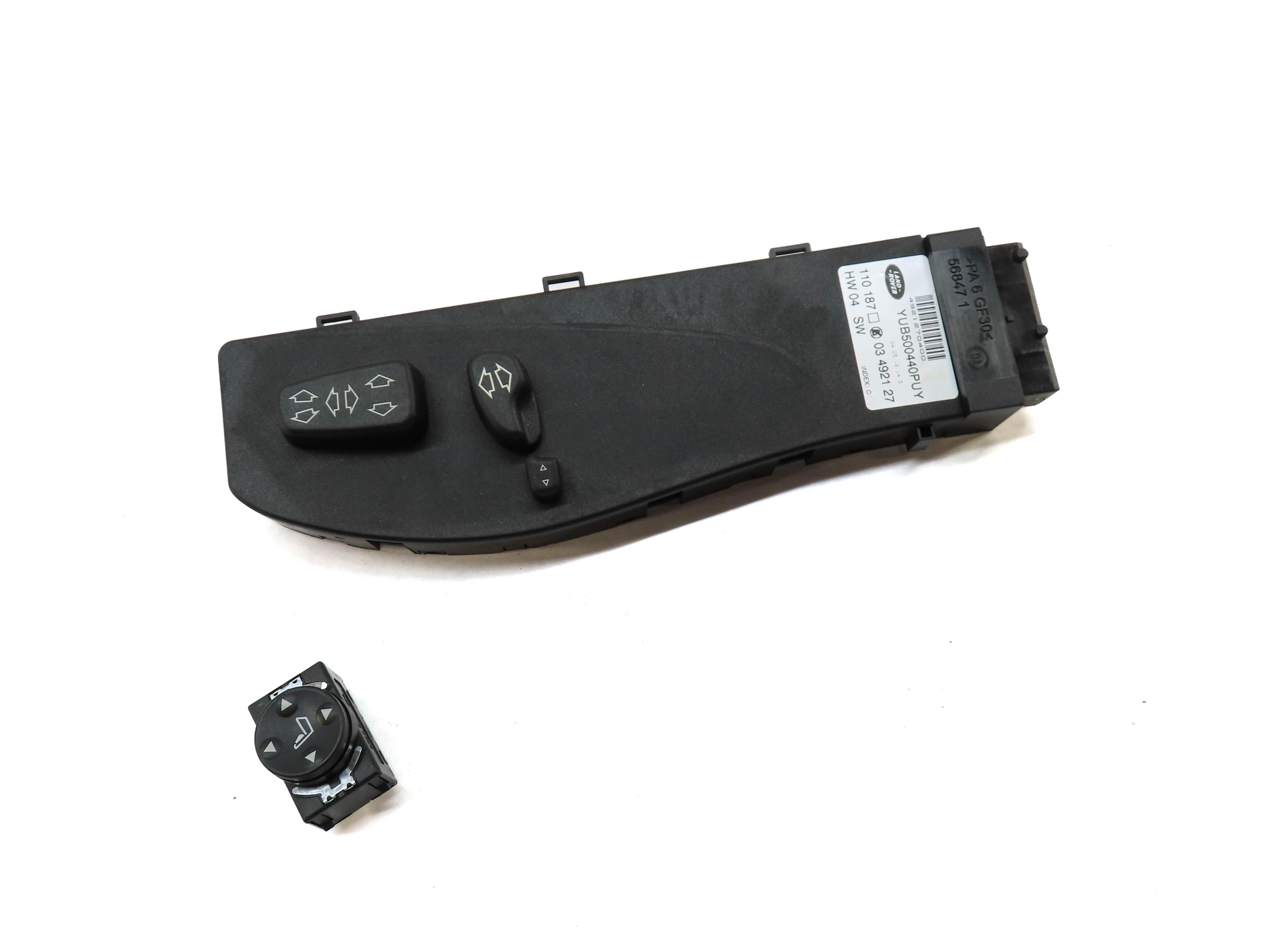 2012 RANGE ROVER (L322) FRONT RIGHT PASSENGER SEAT ADJUST SWITCH SET 2 (BLACK) — exact item pictured