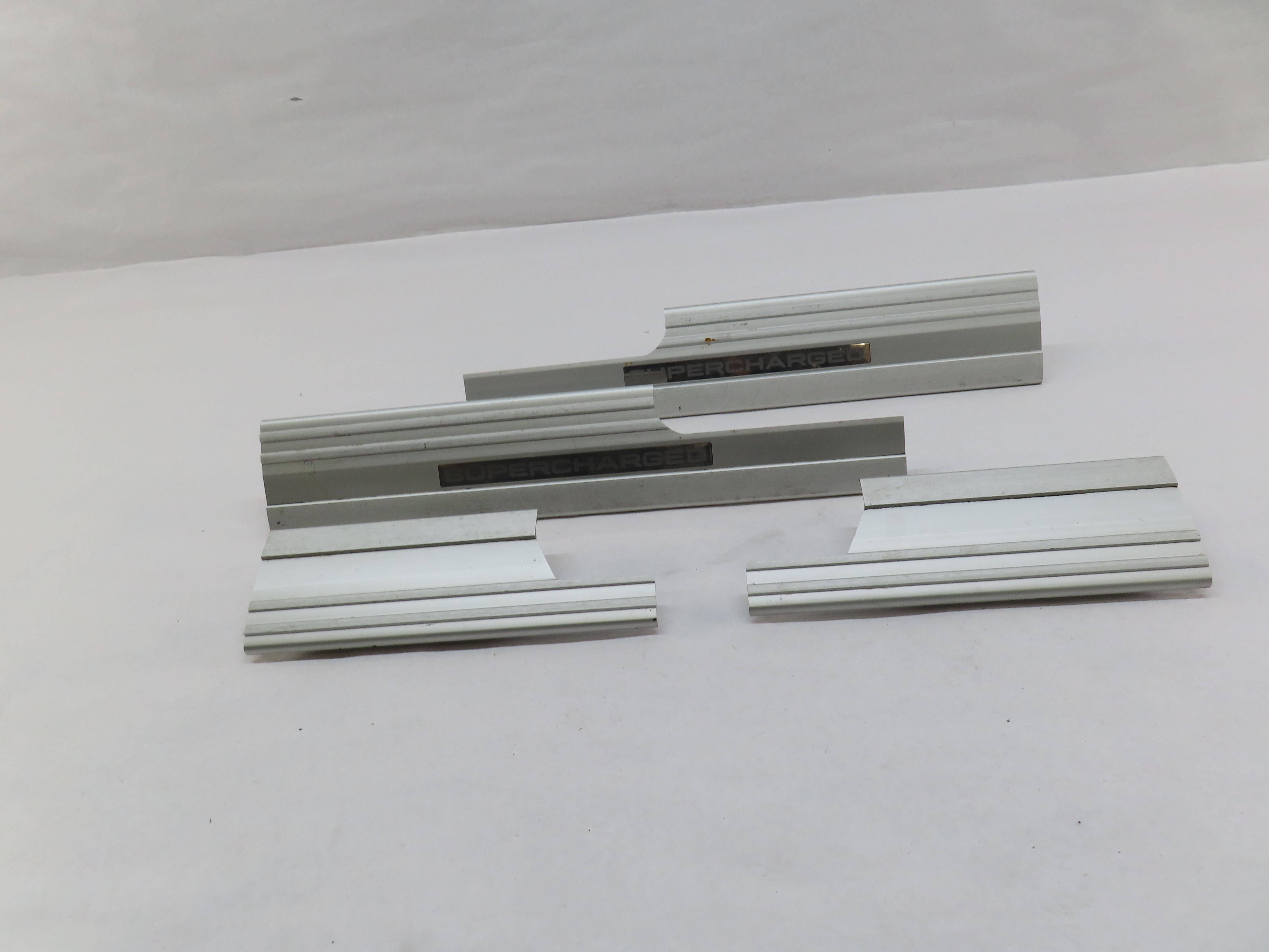2012 RANGE ROVER (L322) FRONT REAR LEFT RIGHT DOOR SILL ALUMINUM SCUFF PLATE — exact item pictured
