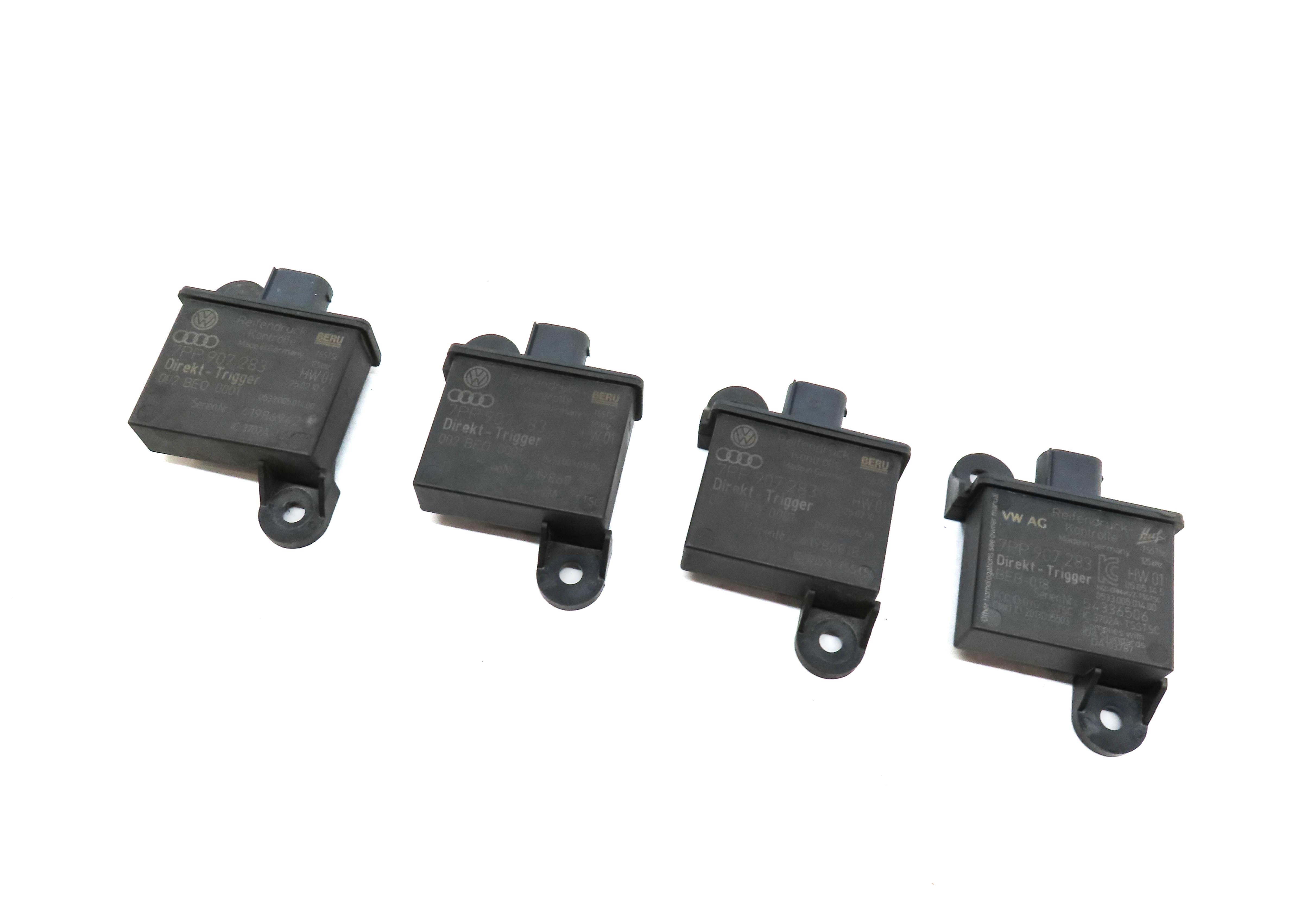 2010 PORSCHE PANAMERA (970 G1) TPMS TIRE AIR PRESSURE SENSOR TRIGGER MODULE SET — exact item pictured