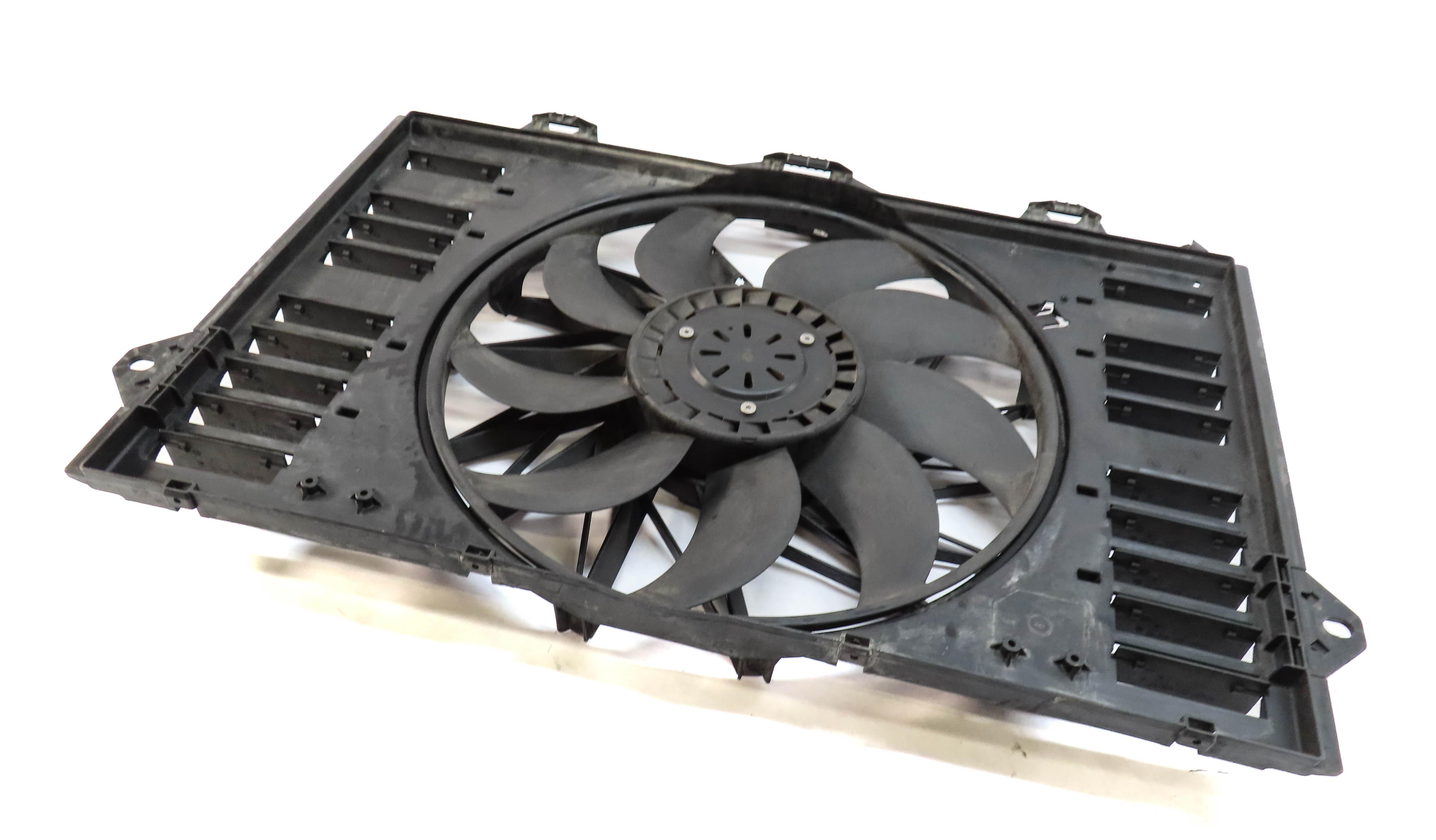 10-16 PORSCHE PANAMERA (970 G1) 4.8L TURBO RADIATOR COOLING FAN MOTOR w/ SHROUD — exact item pictured