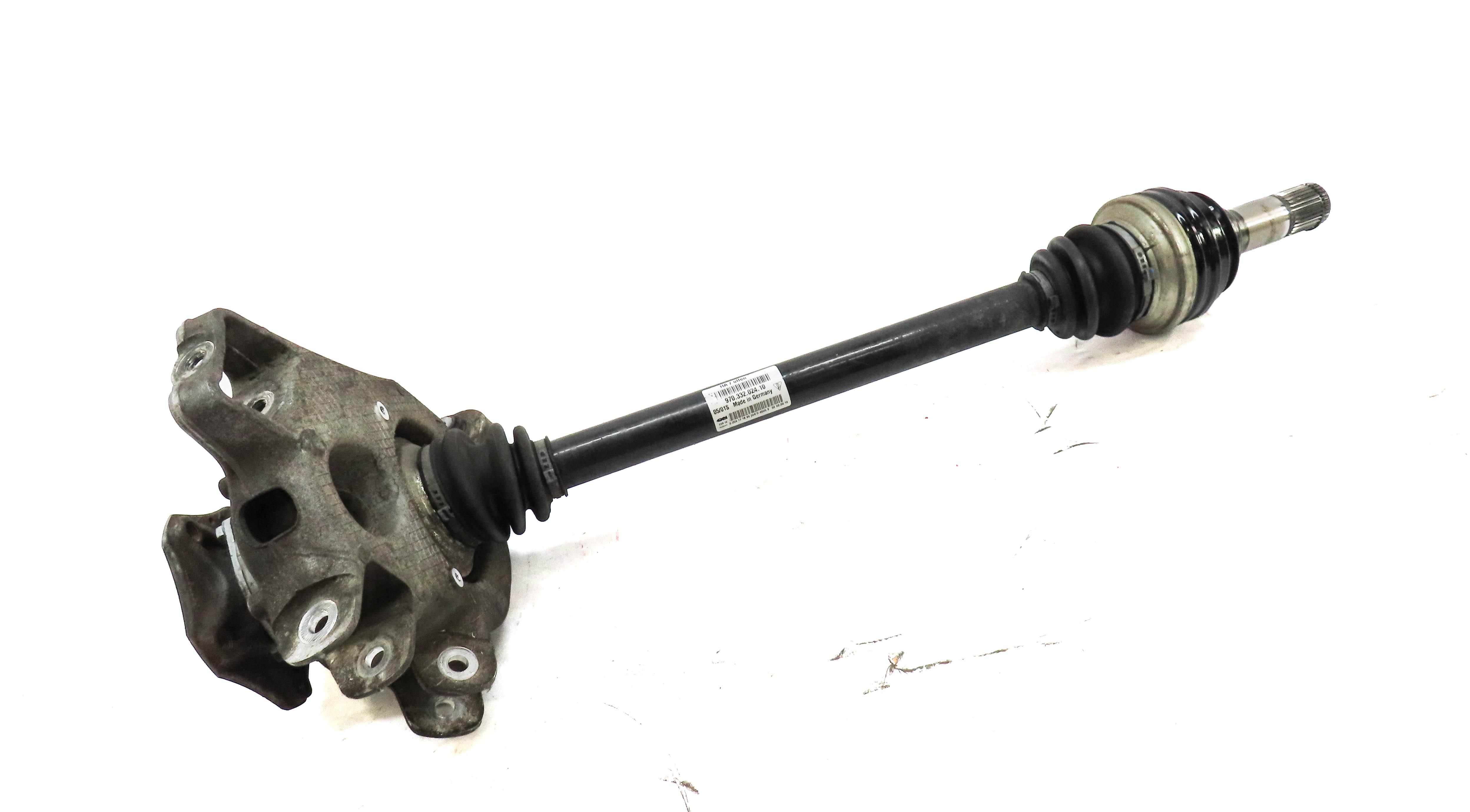 2010-2013 PORSCHE PANAMERA (970 G1) LEFT DRIVER REAR AXLE SHAFT w/ KNUCKLE — exact item pictured