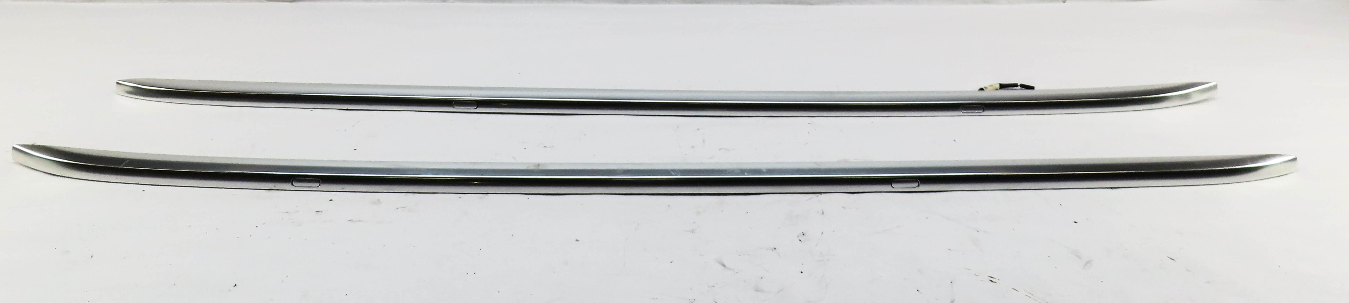 2017 AUDI Q7 4M ROOF RACK LEFT & RIGHT CARGO RAIL (FRONT TO BACK) SET 2 (SILVER) — exact item pictured